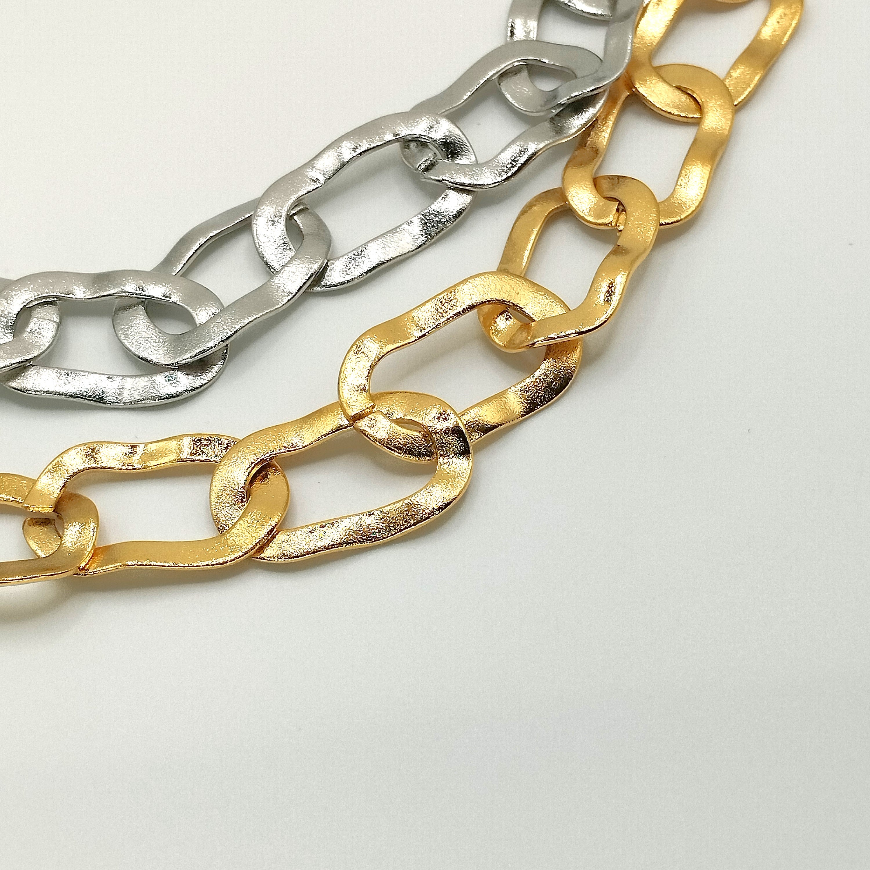 Βραχιόλι πλακέ μεγάλη καδένα