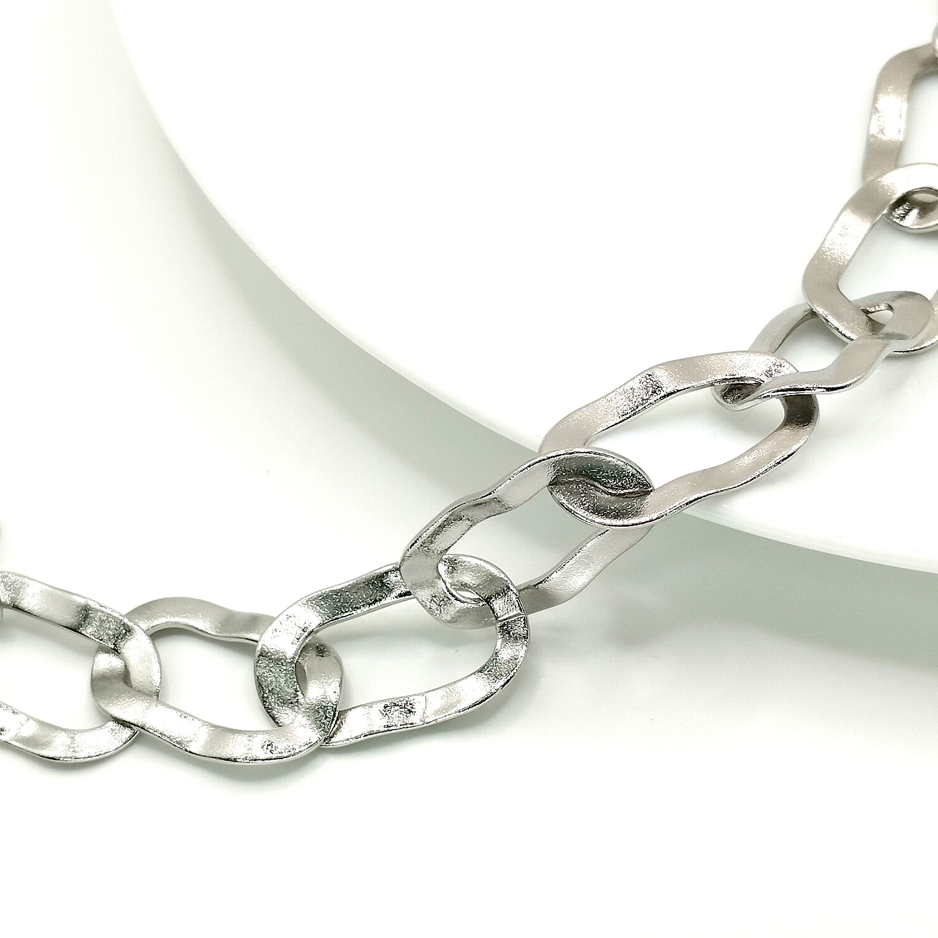 Βραχιόλι πλακέ μεγάλη καδένα