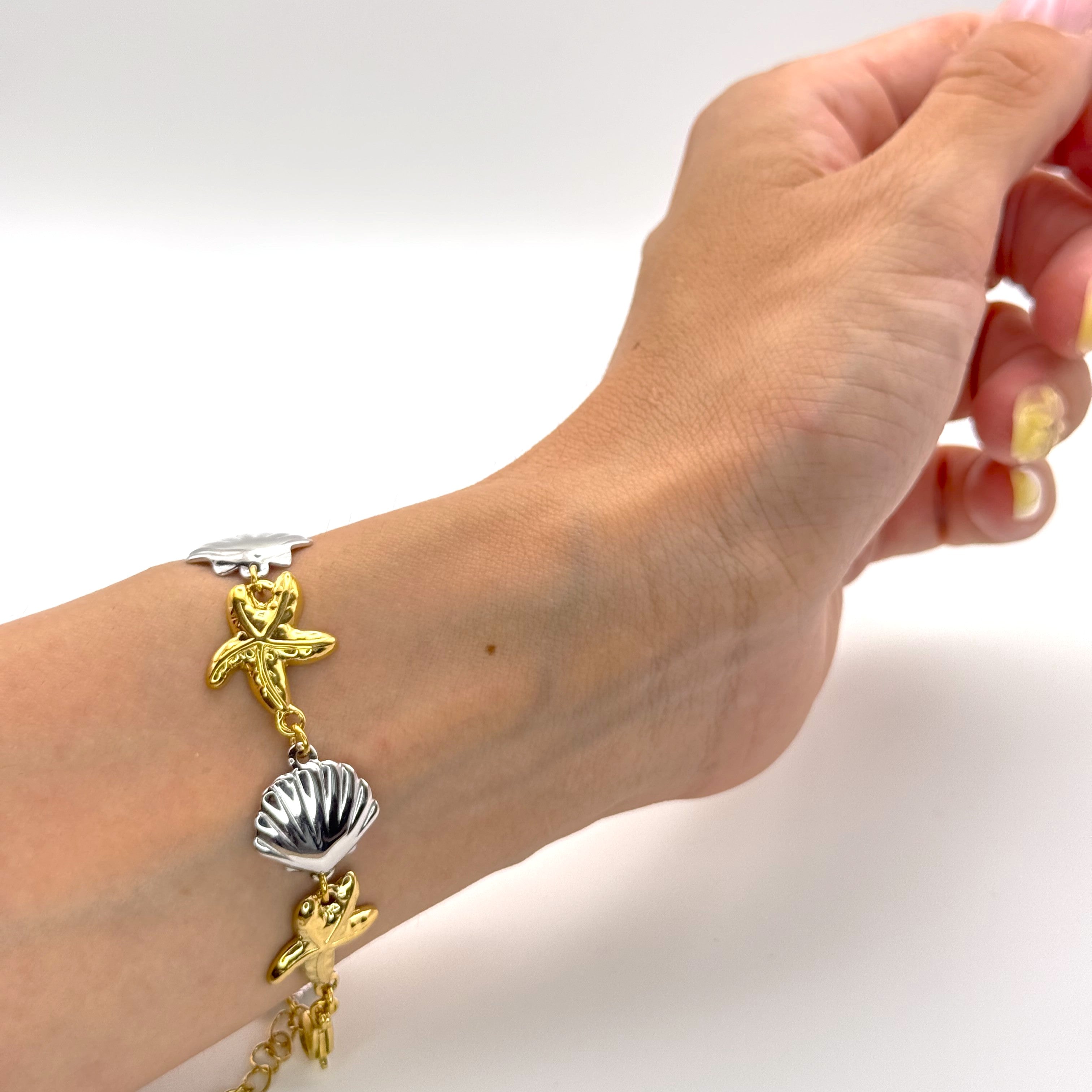 Βραχιόλι Με Αστερίες Και Κοχύλια