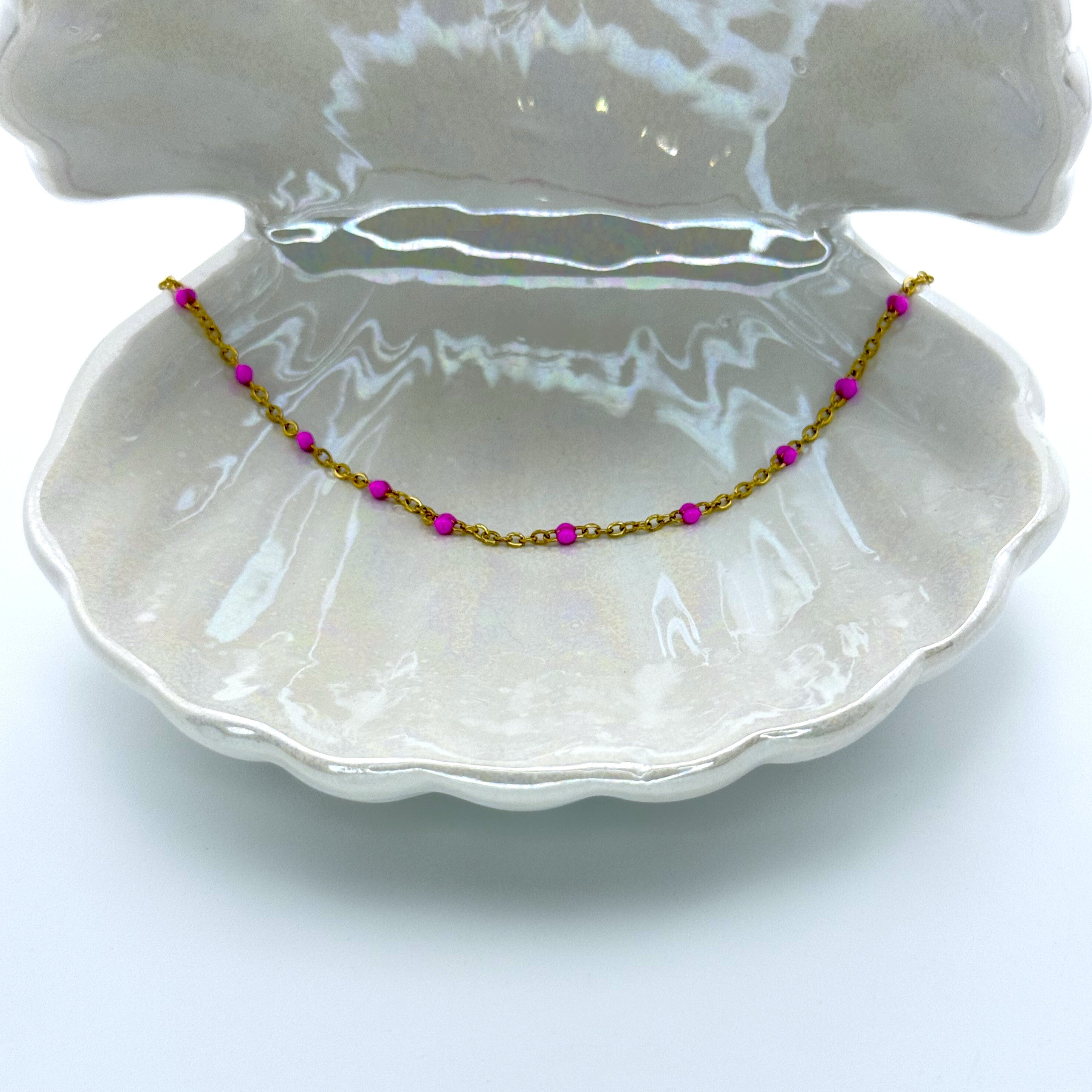 Βραχιόλι Ποδιού Με Πετρούλες Μικρές