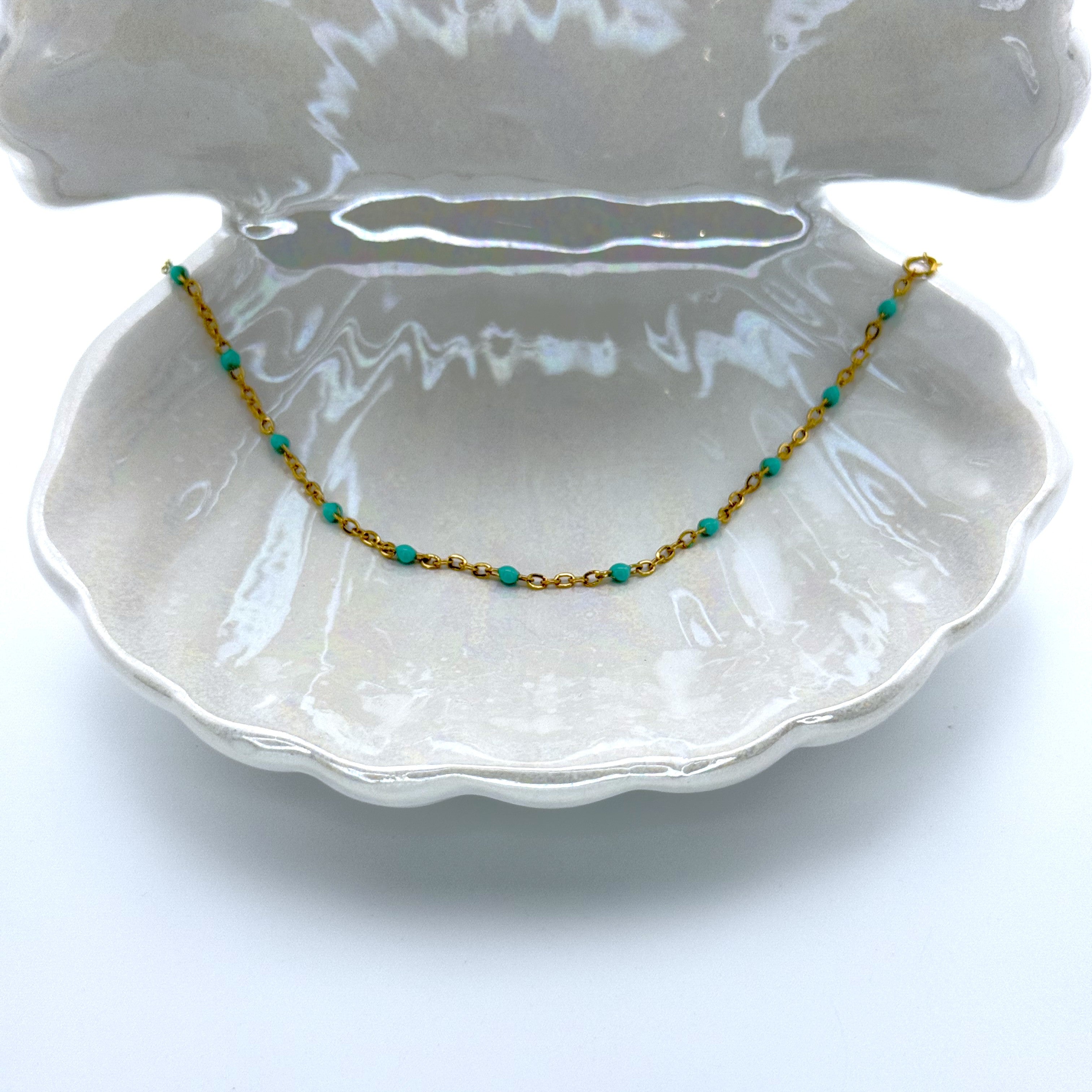 Βραχιόλι Ποδιού Με Πετρούλες Μικρές