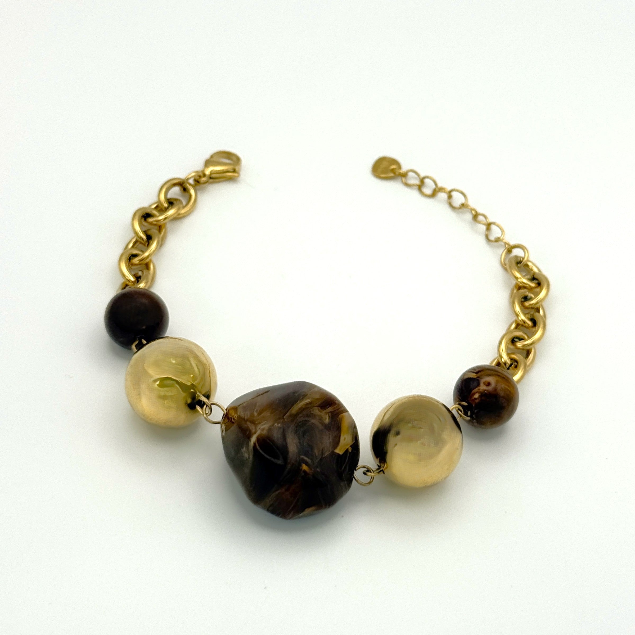 Βραχιόλι Ατσάλινη Αλυσίδα Με Ογκώδη Πέτρα