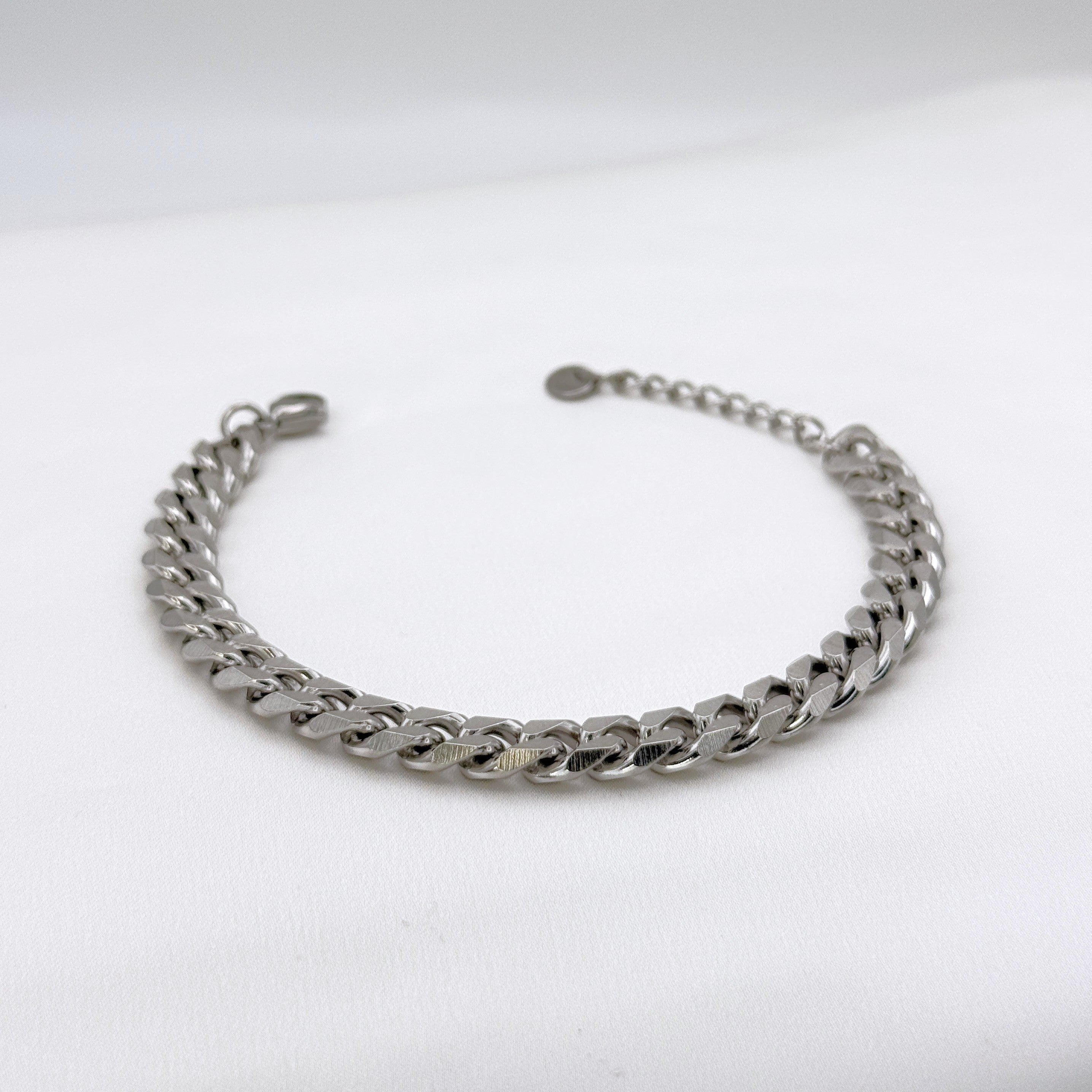 Αντρικό Βραχιόλι Αλυσίδα Curb (Grumetta) Από Ανοξείδωτο Ατσάλι