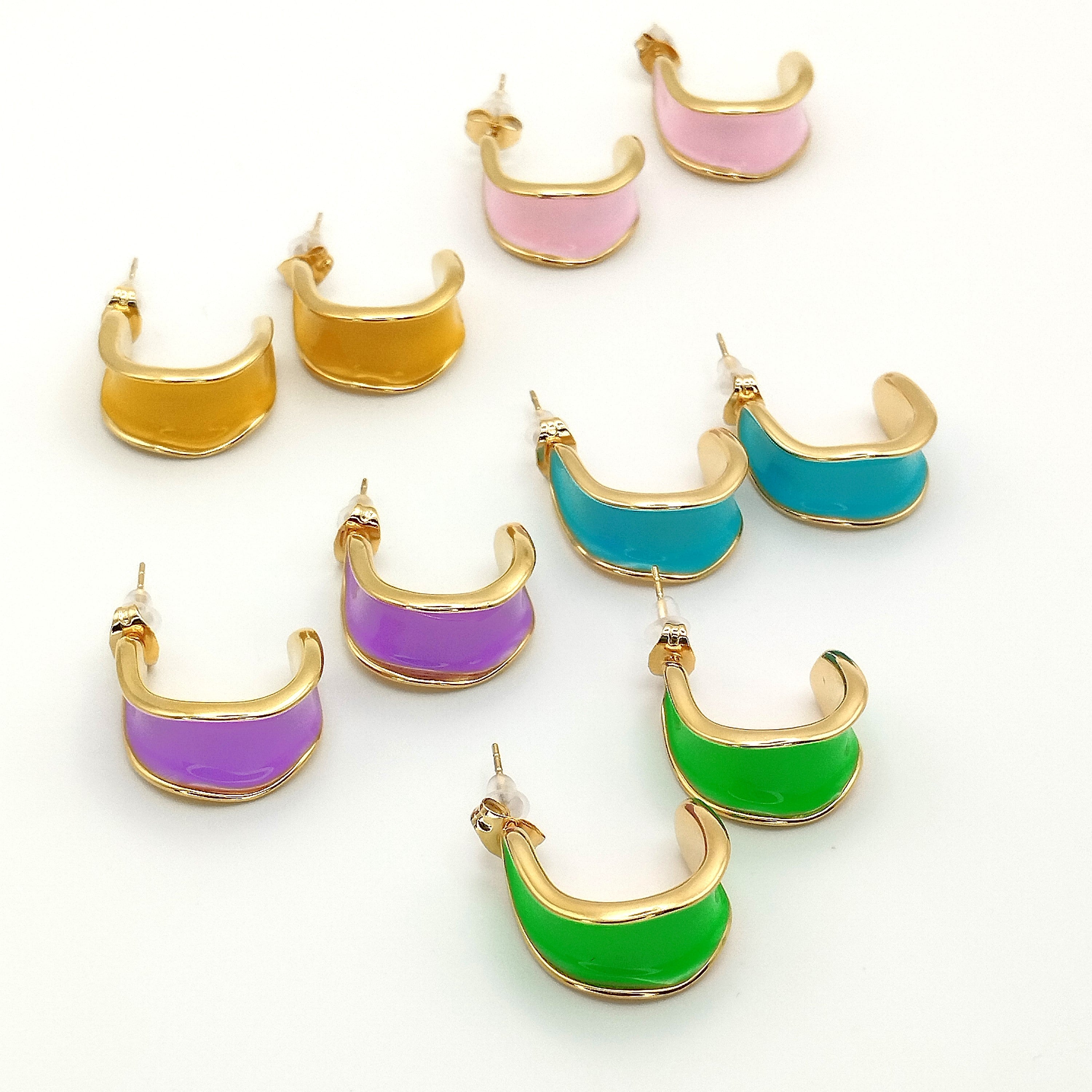 Σκουλαρίκια μεγάλα ημικύκλια