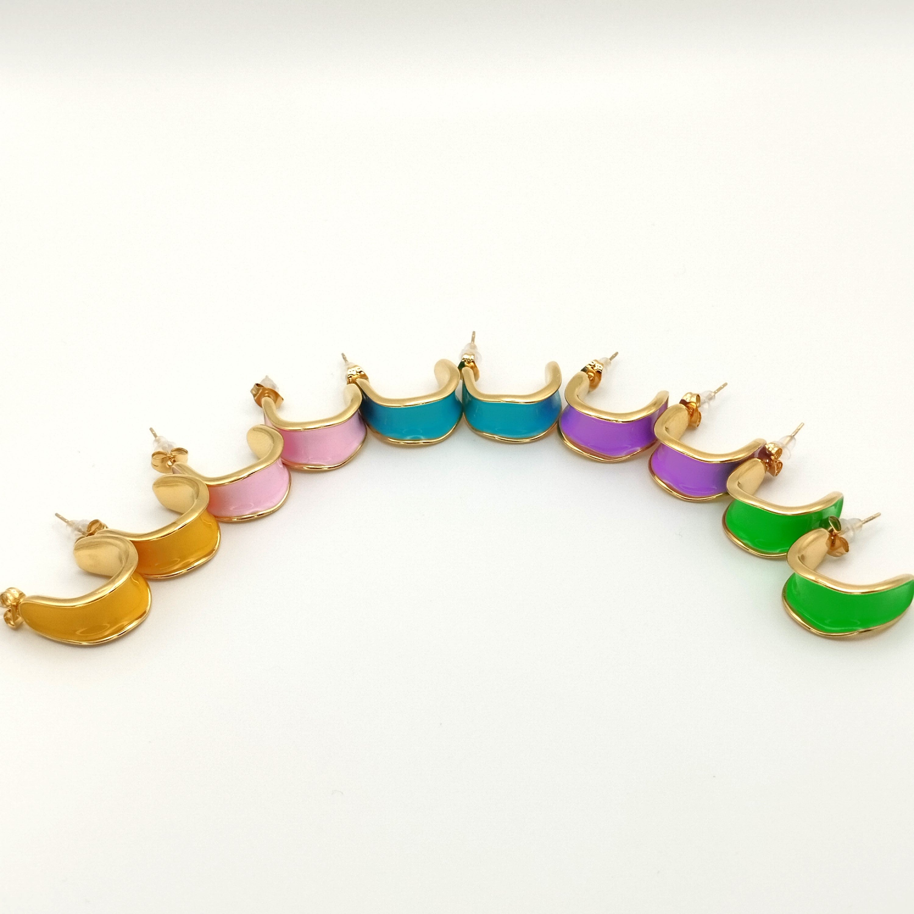 Σκουλαρίκια μεγάλα ημικύκλια