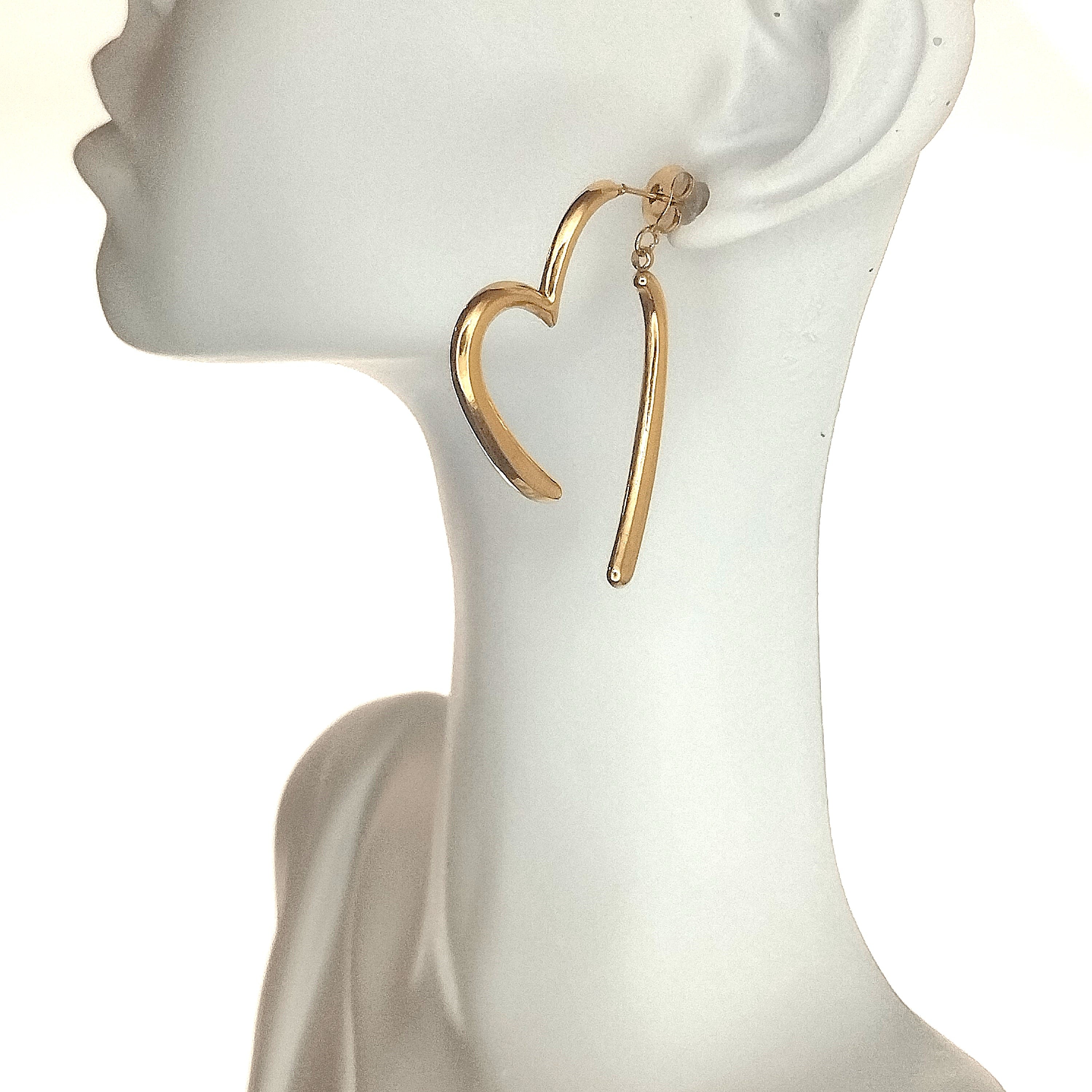 Σκουλαρίκια καρδιά αποσπώμενη