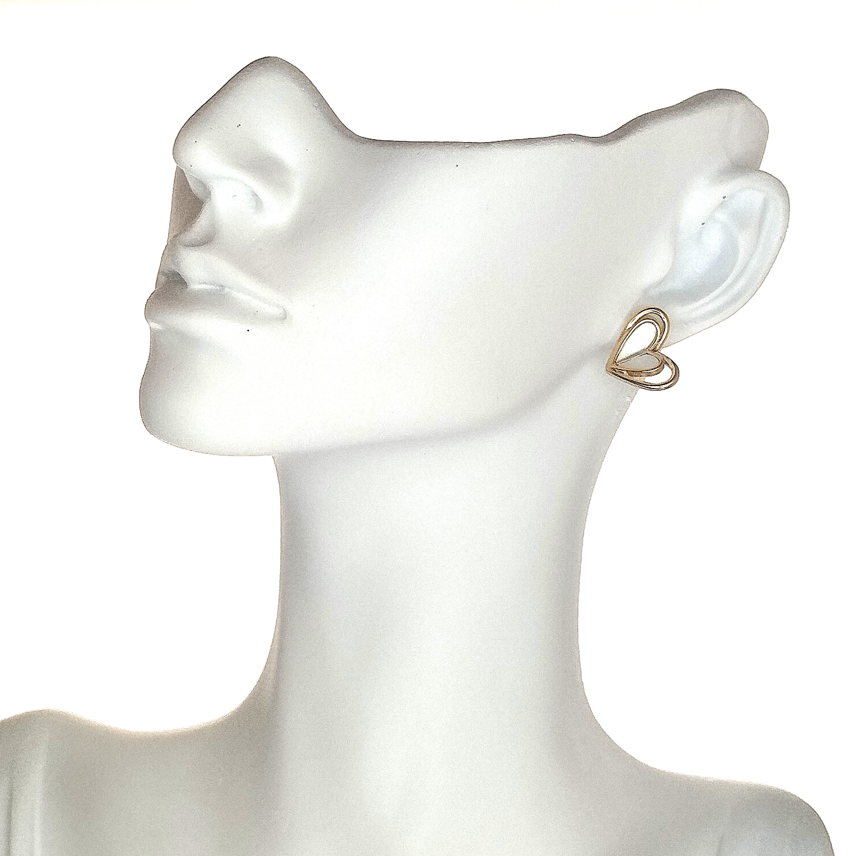 Σκουλαρίκια καρδιά με φίλντισι