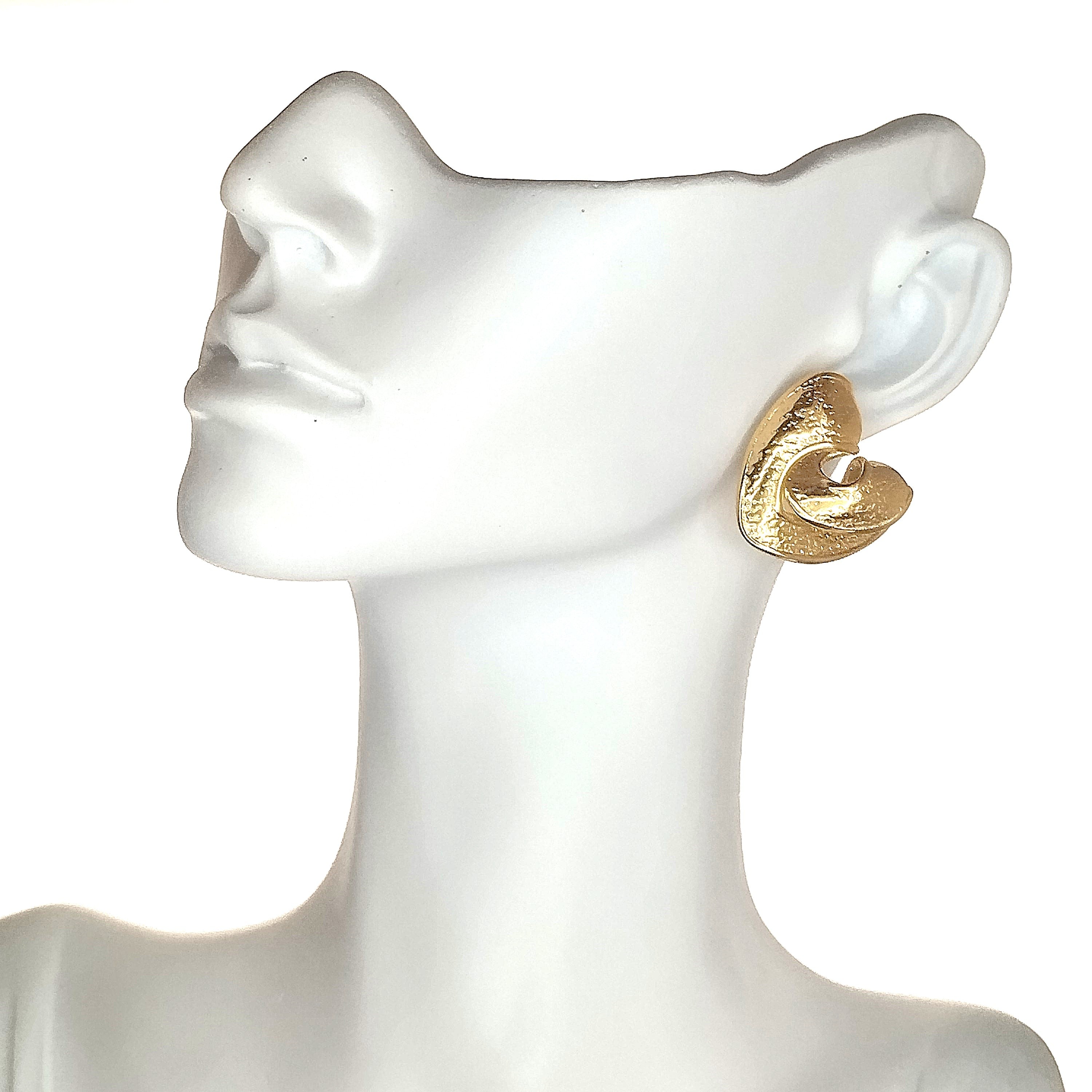 Σκουλαρίκια μεγάλή σφυρήλατη καρδιά