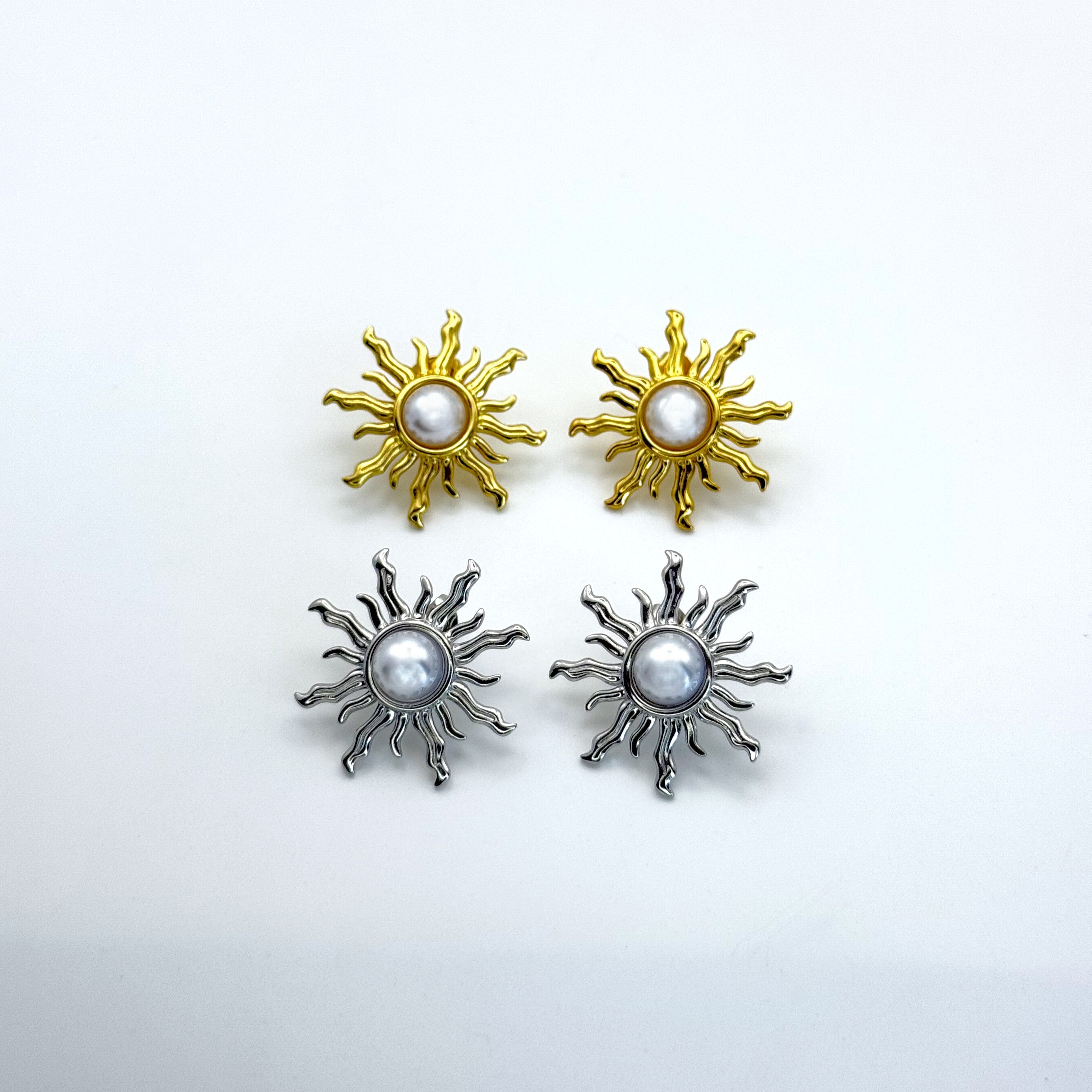 Σκουλαρίκια Καρφωτά Ήλιος