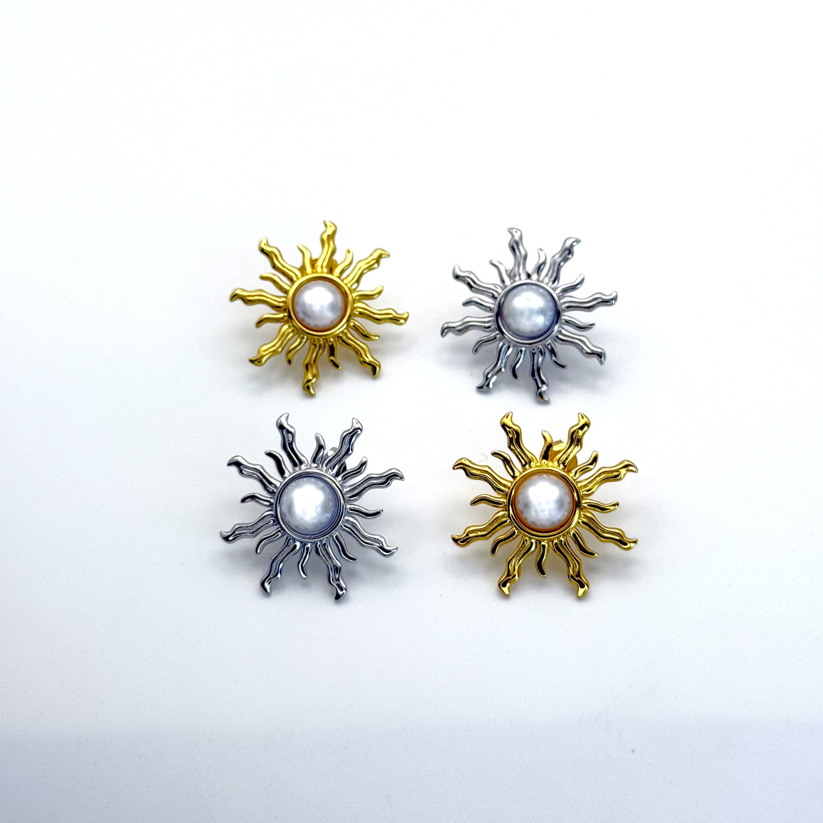 Σκουλαρίκια Καρφωτά Ήλιος