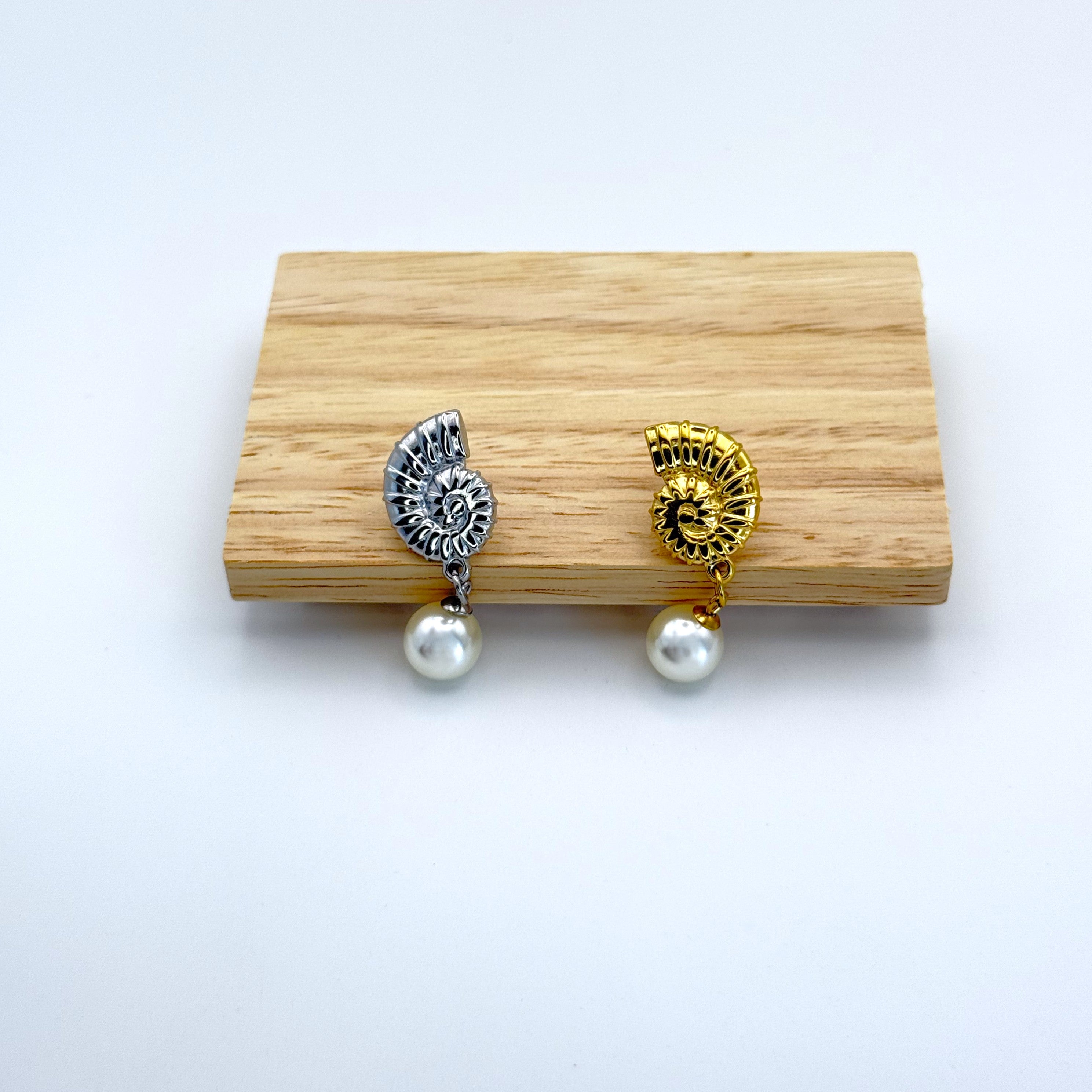 Σκουλαρίκια Κοχυλάκια Με Μαργαριτάρι