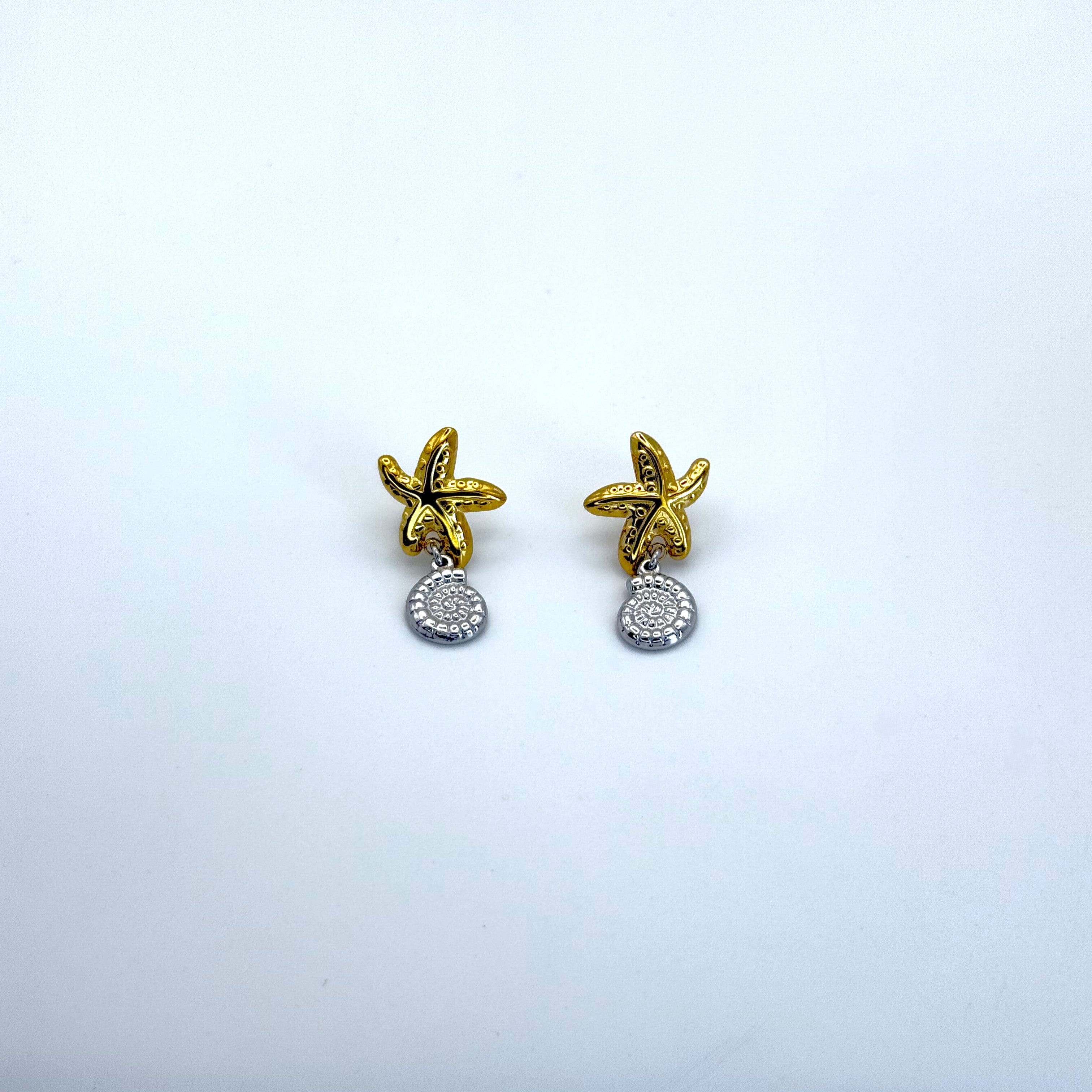 Σκουλαρίκια Αστερίας Και Κοχύλι