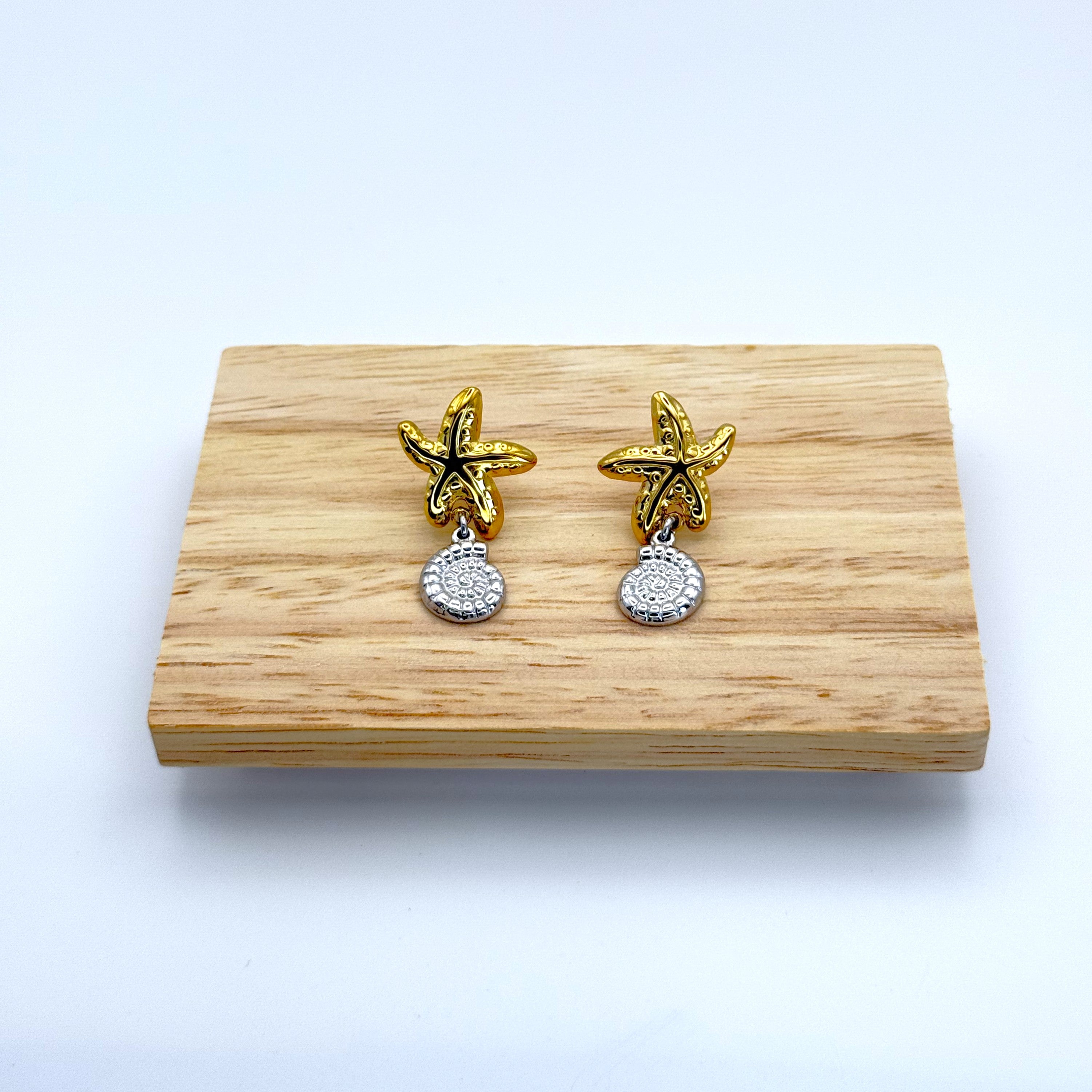 Σκουλαρίκια Αστερίας Και Κοχύλι