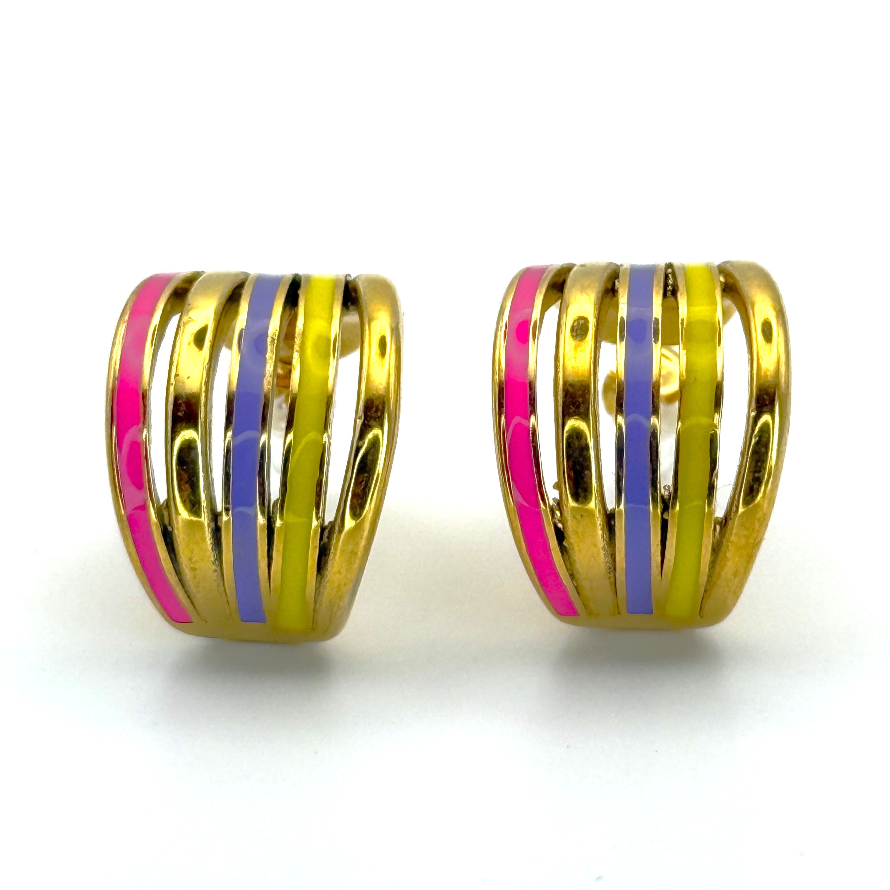 Σκουλαρίκια Καρφωτά Πολύχρωμα