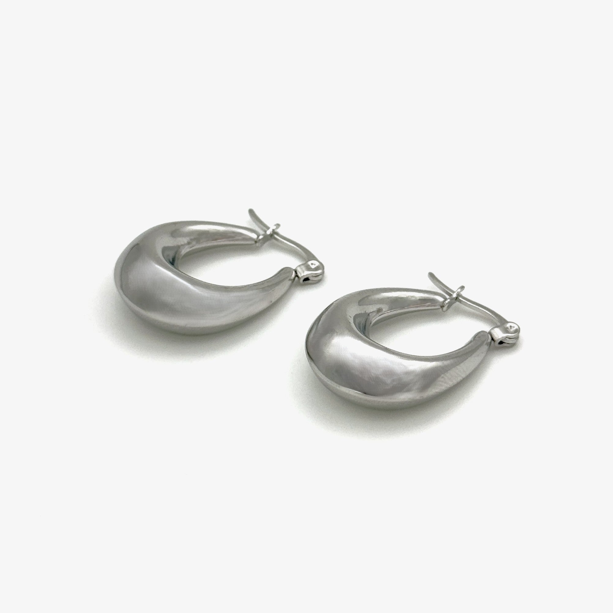 Σκουλαρίκια Ατσάλινα Παχείς Hoops