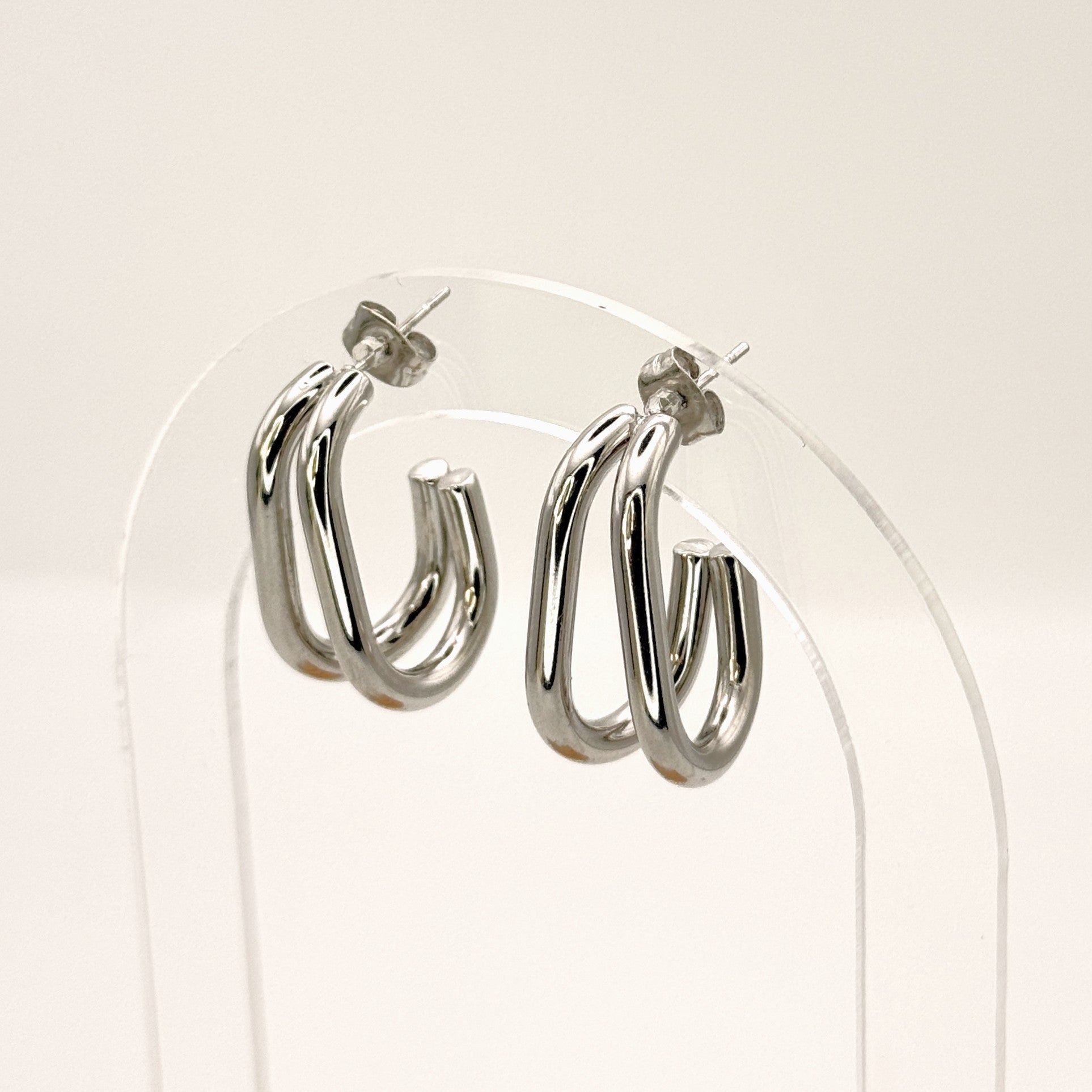 Minimal Σκουλαρίκια Με Διπλό Κρίκο