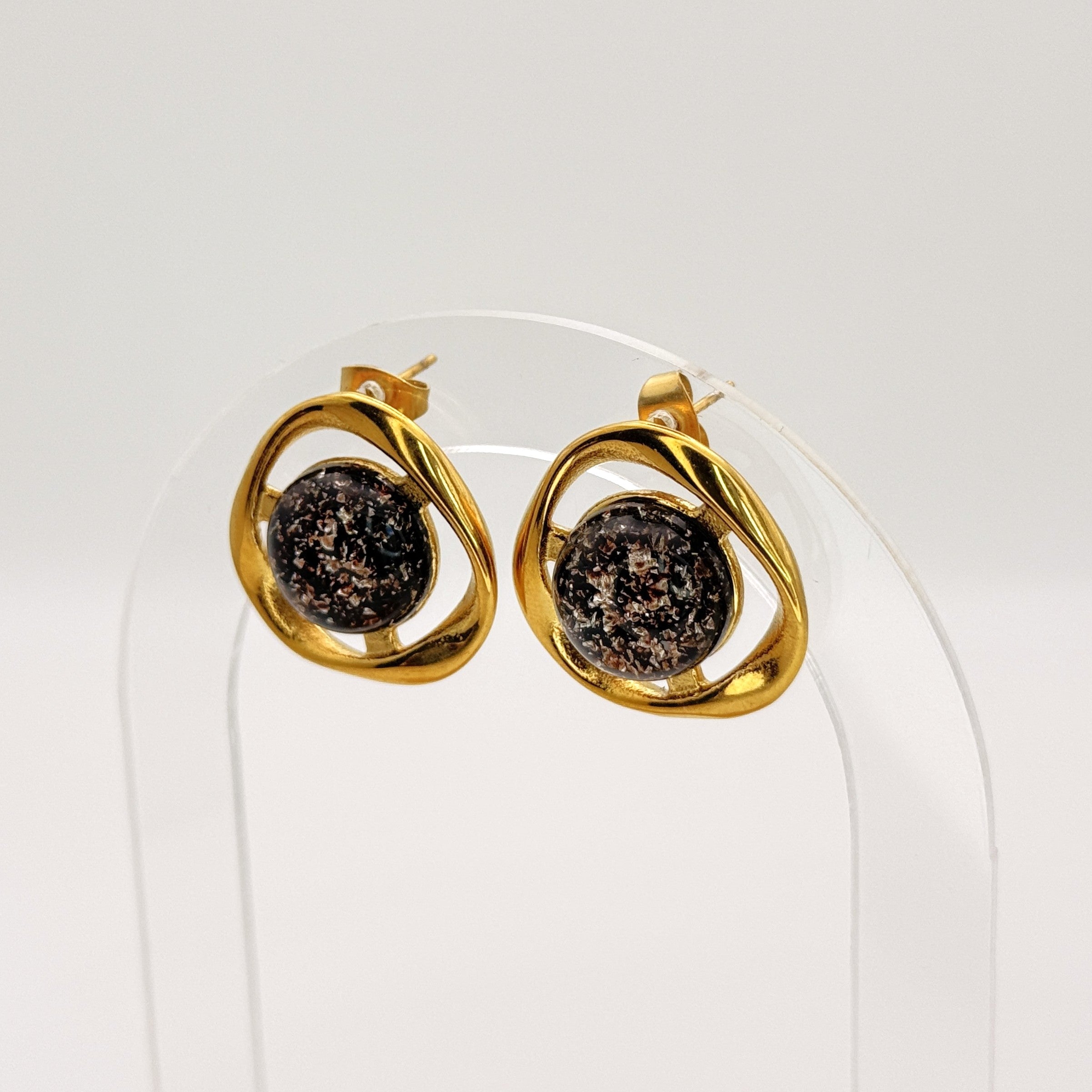 Minimal Σκουλαρίκια Με Εσωτερικό Διακοσμητικό Στοιχείο