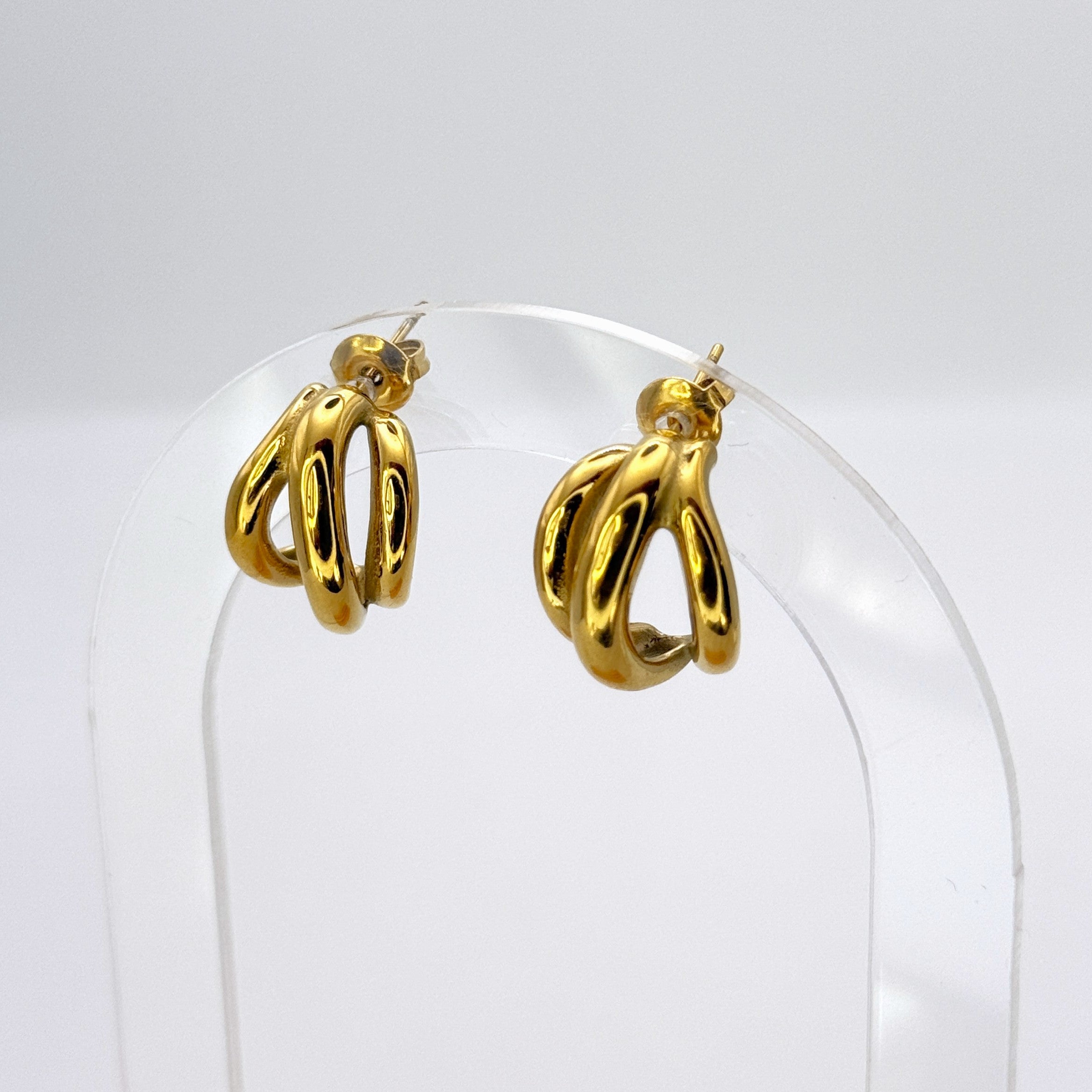 Minimal Σκουλαρίκια Με Πλεκτή Σχεδίαση