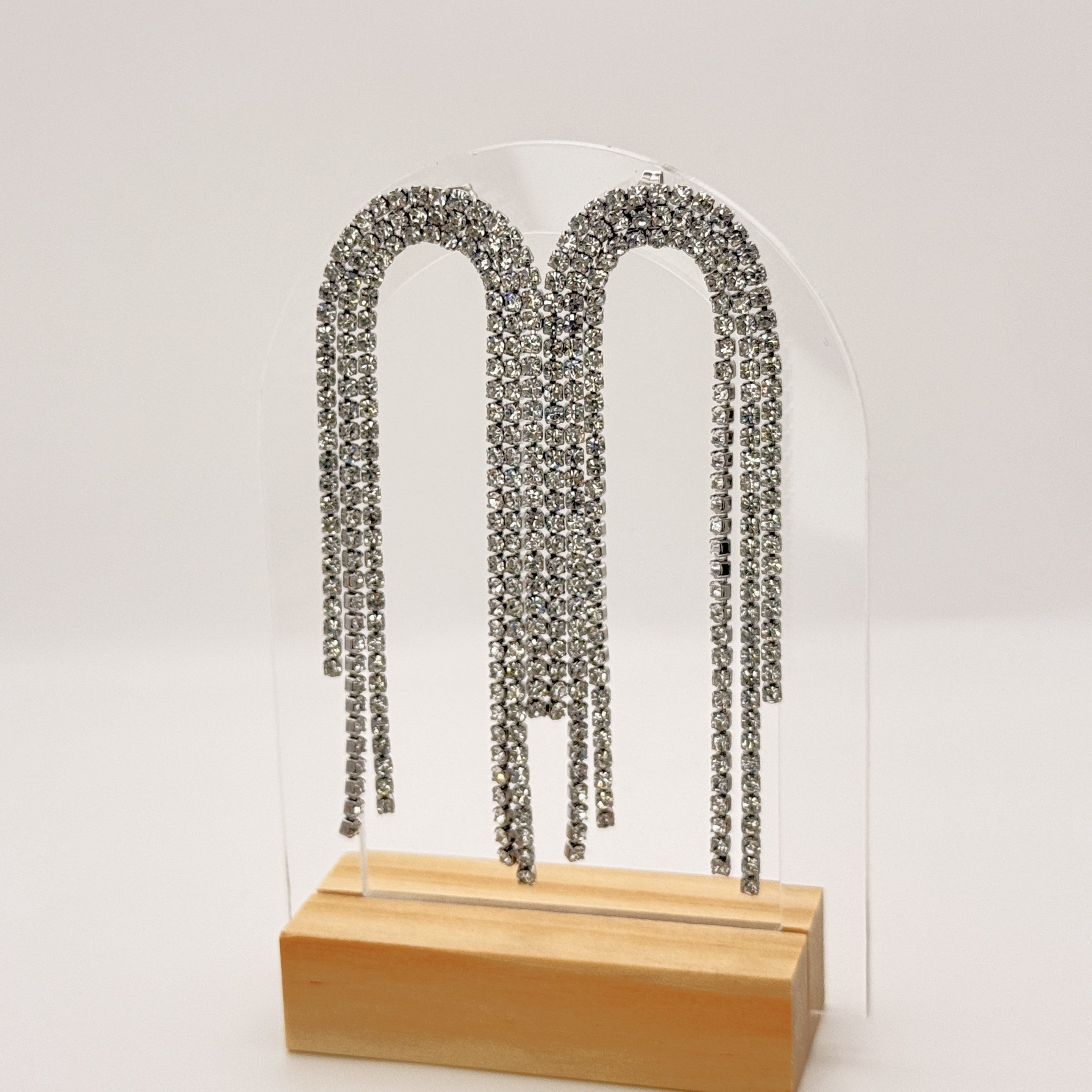 Glamorous Σκουλαρίκια Με Κρυστάλλινα Κρόσσια