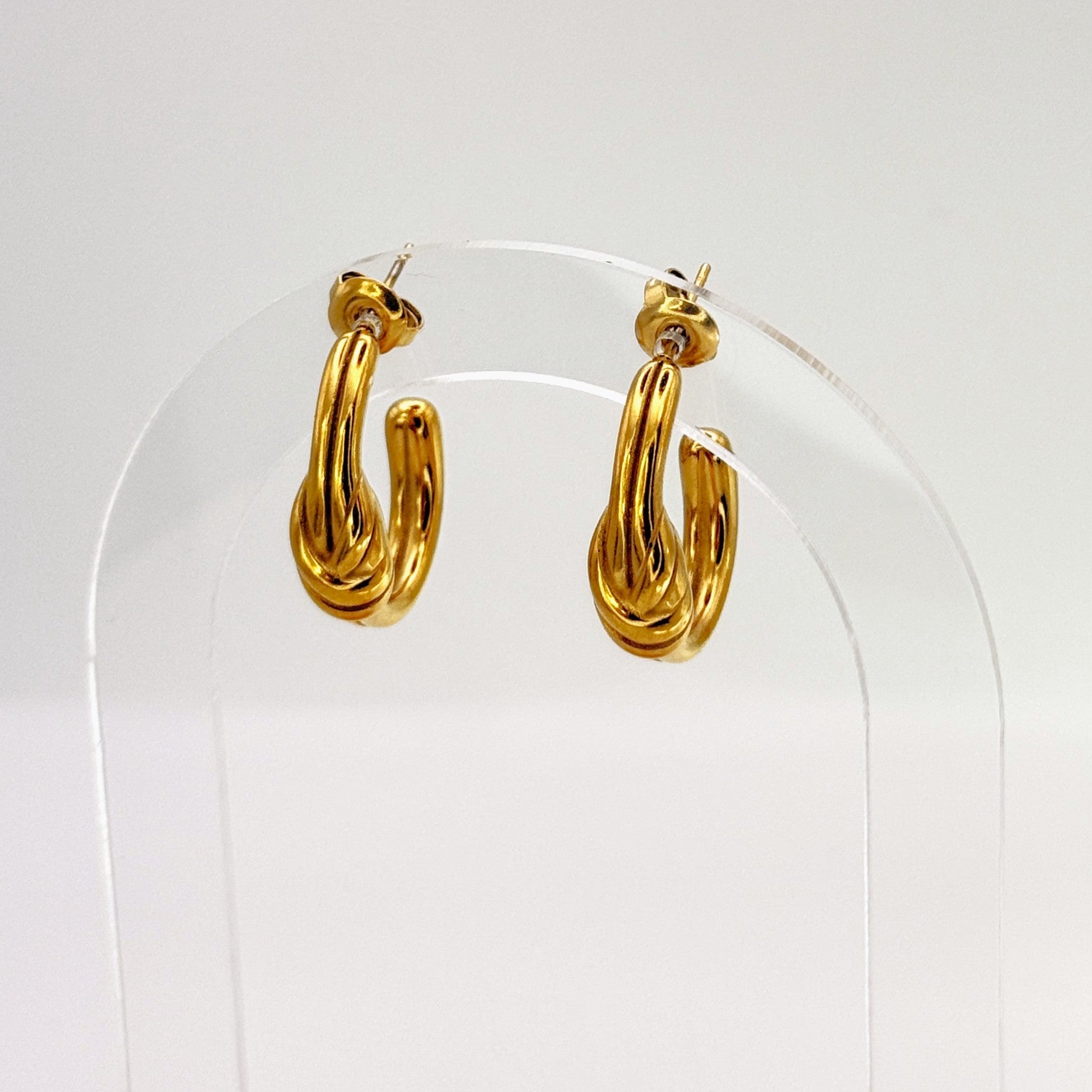 Minimal Σκουλαρίκια Με Ιδιαίτερη Πλέξη