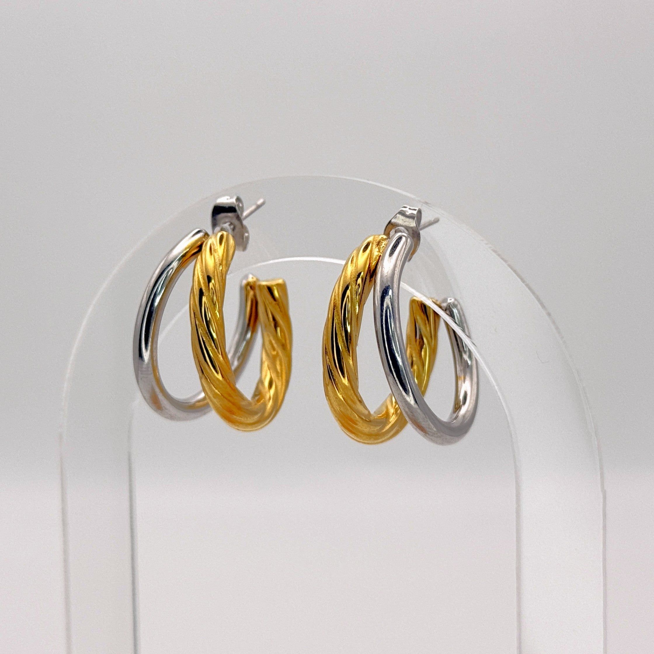 Minimal Σκουλαρίκια Κρίκοι με Σχέδιο Twist