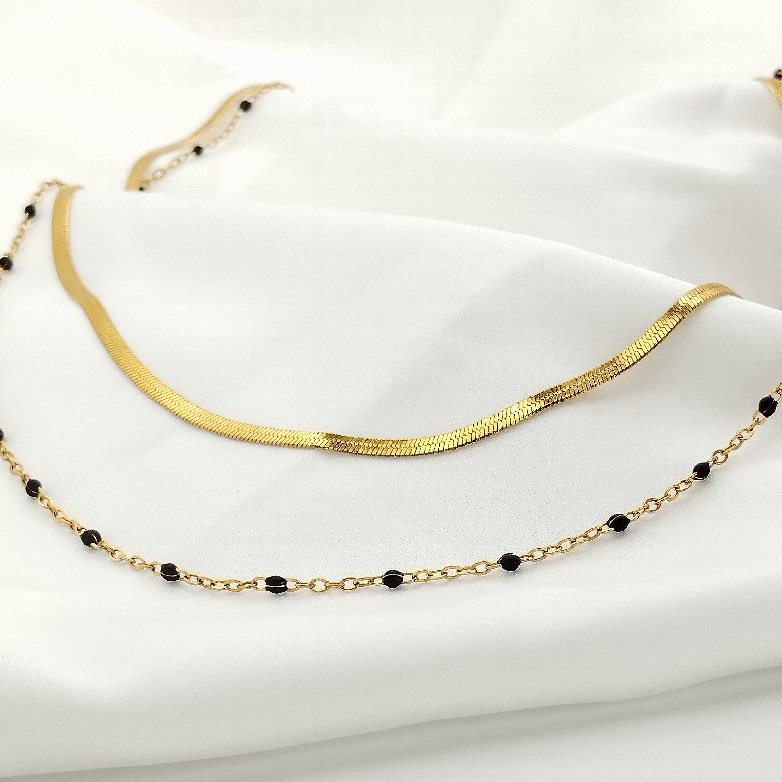 Κολιέ με χαντρες πολυτελείας διπλό