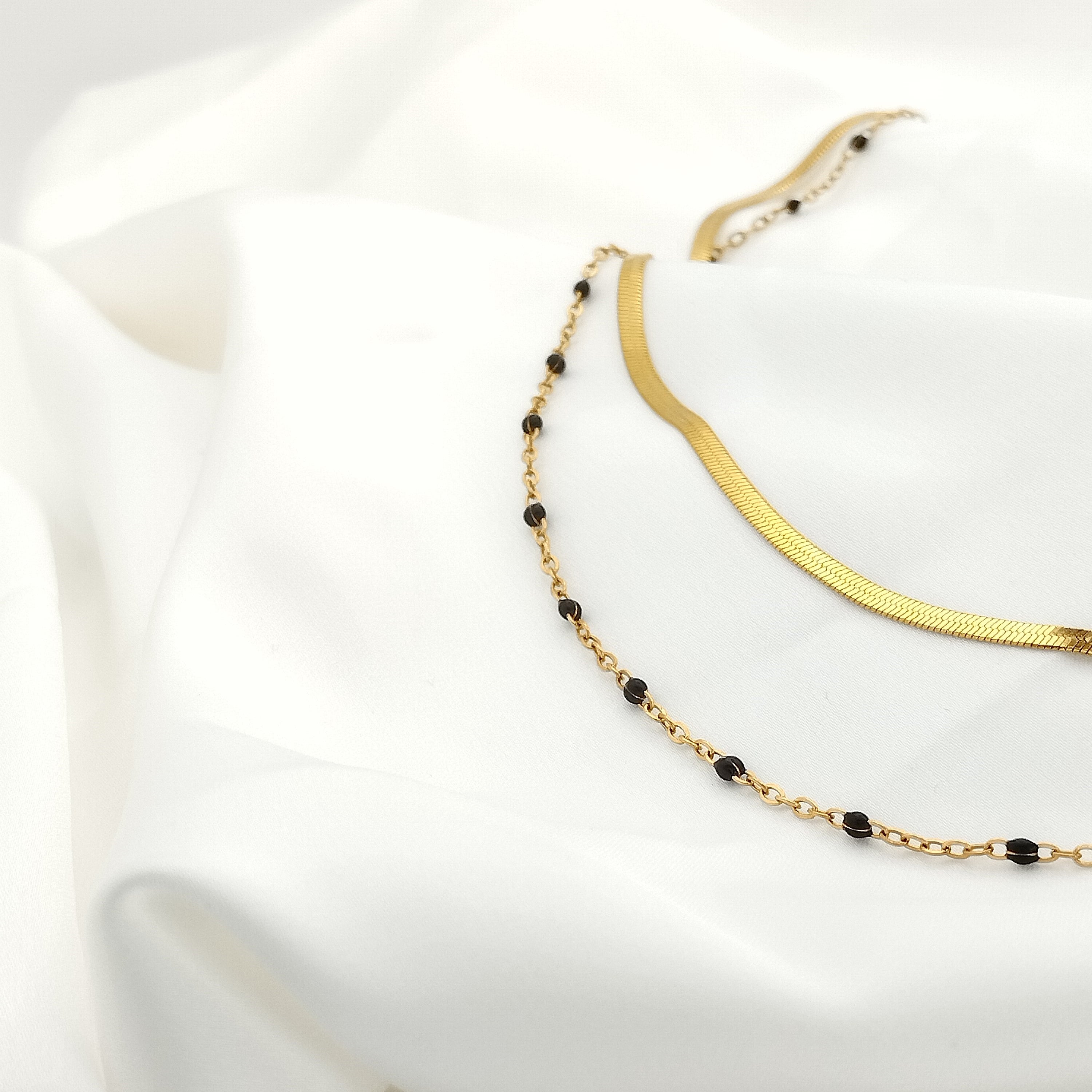 Κολιέ με χαντρες πολυτελείας διπλό