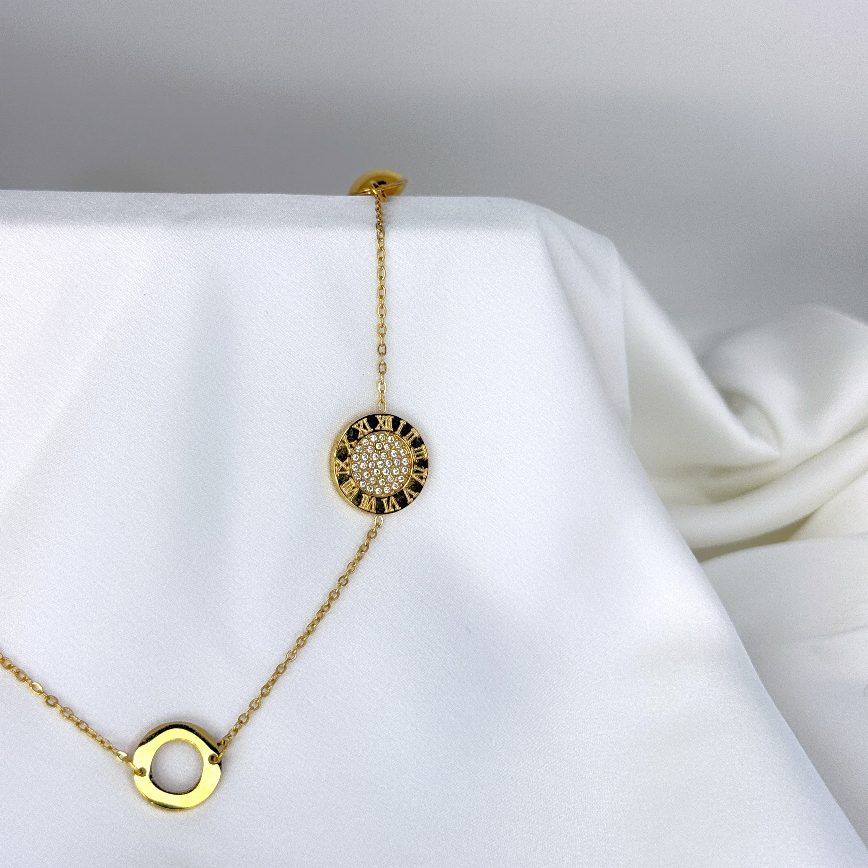 Κολιέ Ατσάλινο Multi-Circle Charm (Μακρύ)