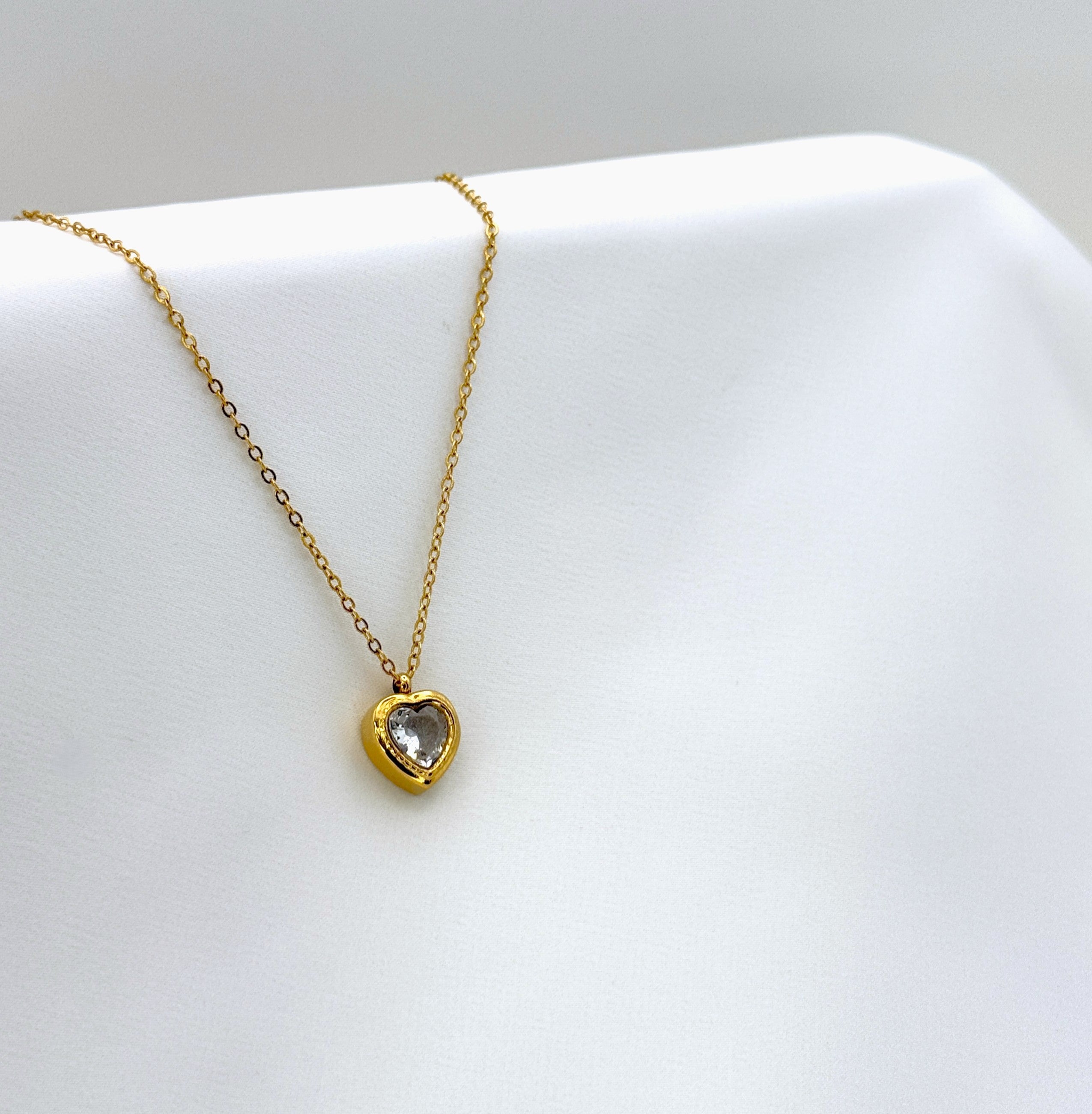 Κολιέ Ατσάλινο Heart Solitaire
