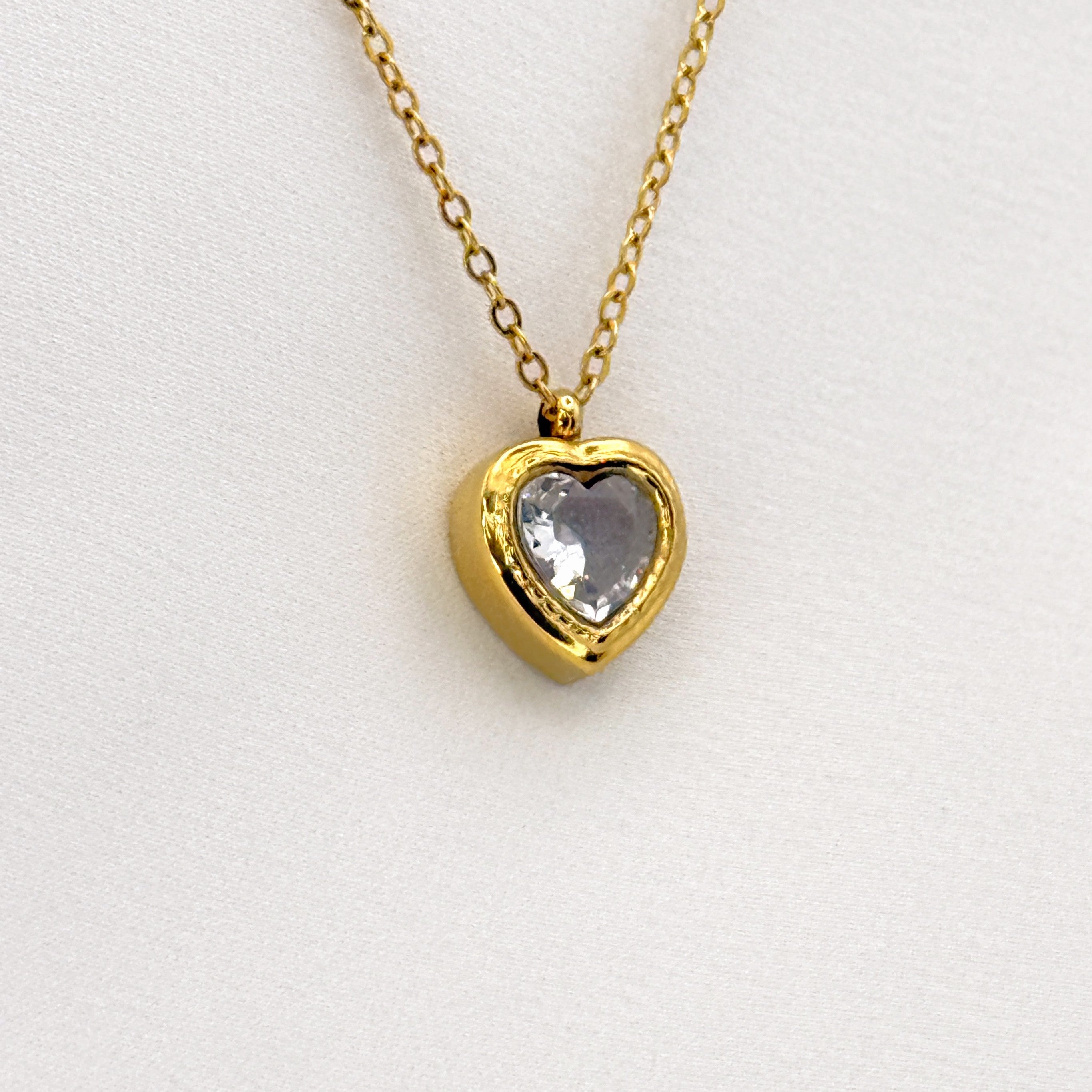 Κολιέ Ατσάλινο Heart Solitaire