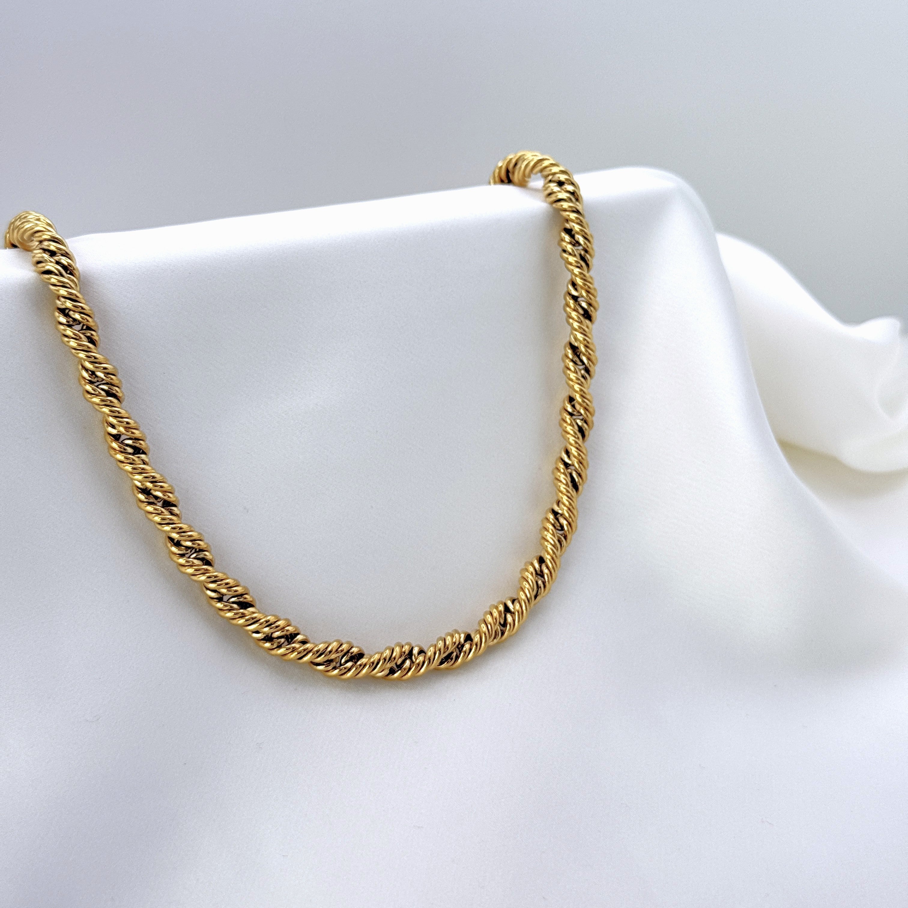 Κολιέ Ατσάλινο Bold Gold Rope Chain