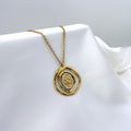 Κολιέ Ατσάλινο Gold Abstract Orbit