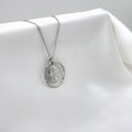 Κολιέ Ατσάλινο Silver Medallion Cross