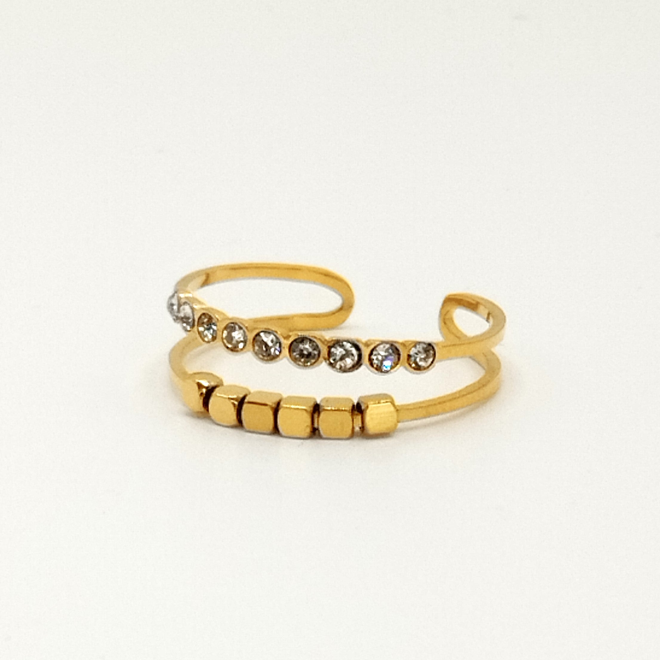 Δαχτυλίδι με διαμαντάκια & κύβους