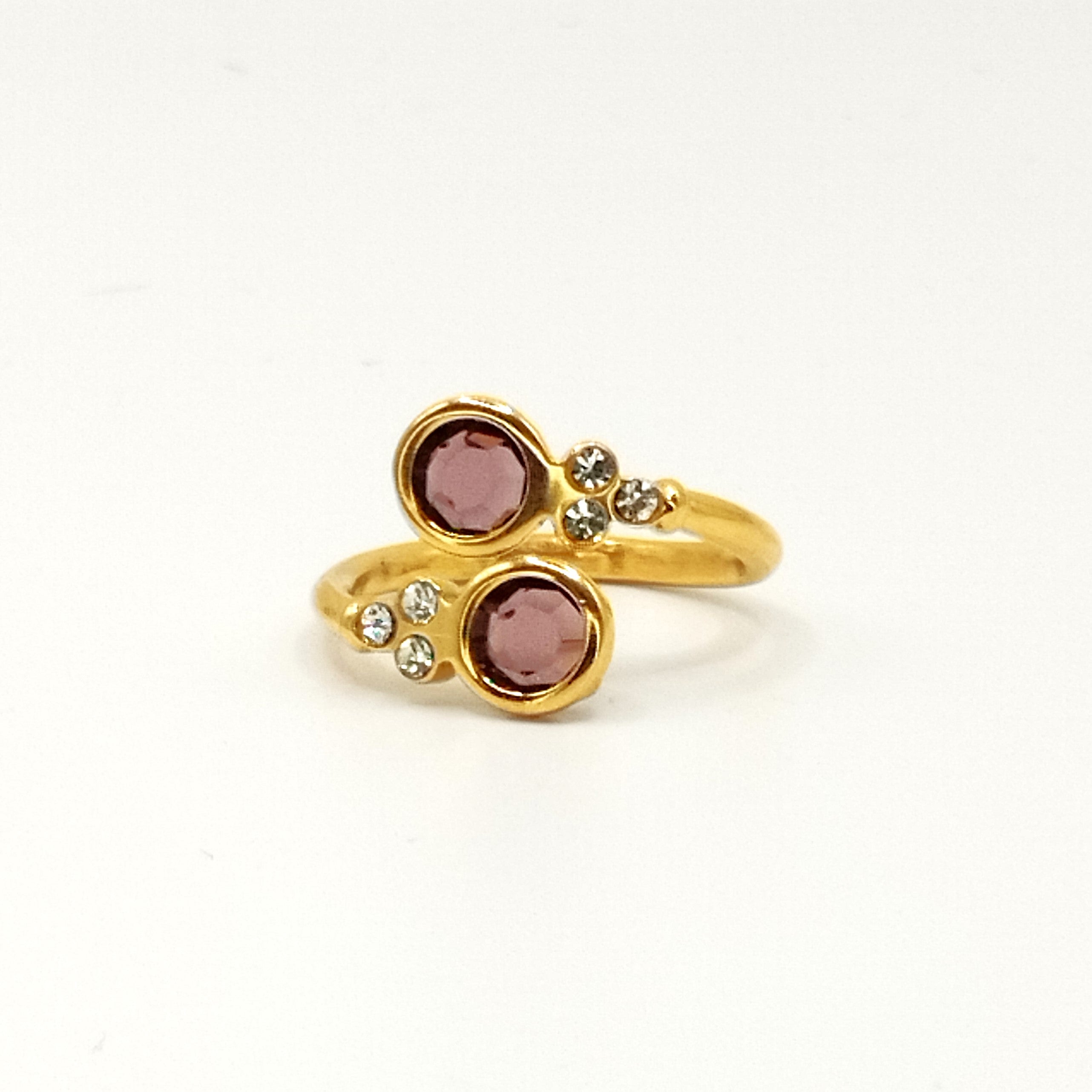 Δαχτυλίδι ασύμμετρο με πέτρες