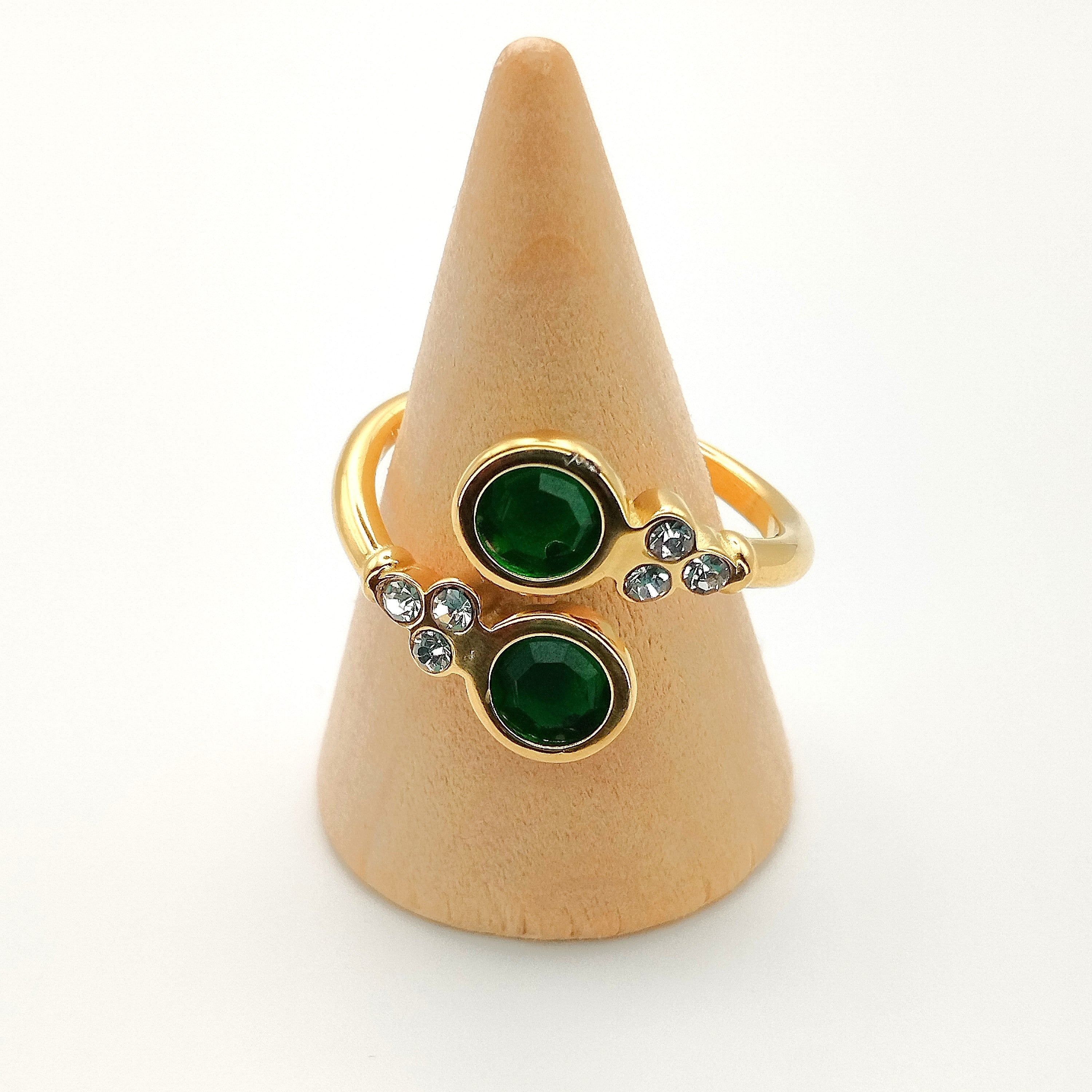 Δαχτυλίδι ασύμμετρο με πέτρες