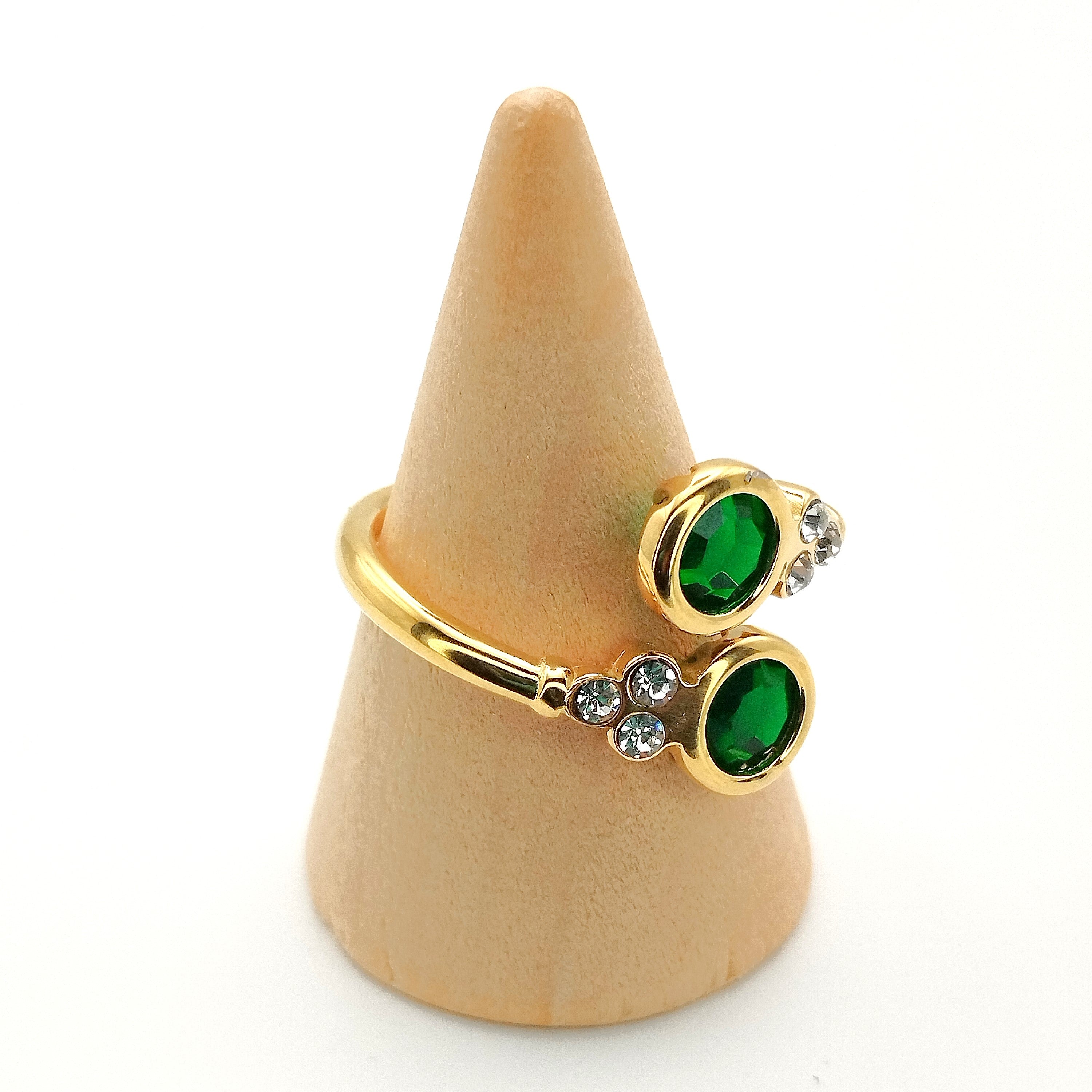 Δαχτυλίδι ασύμμετρο με πέτρες