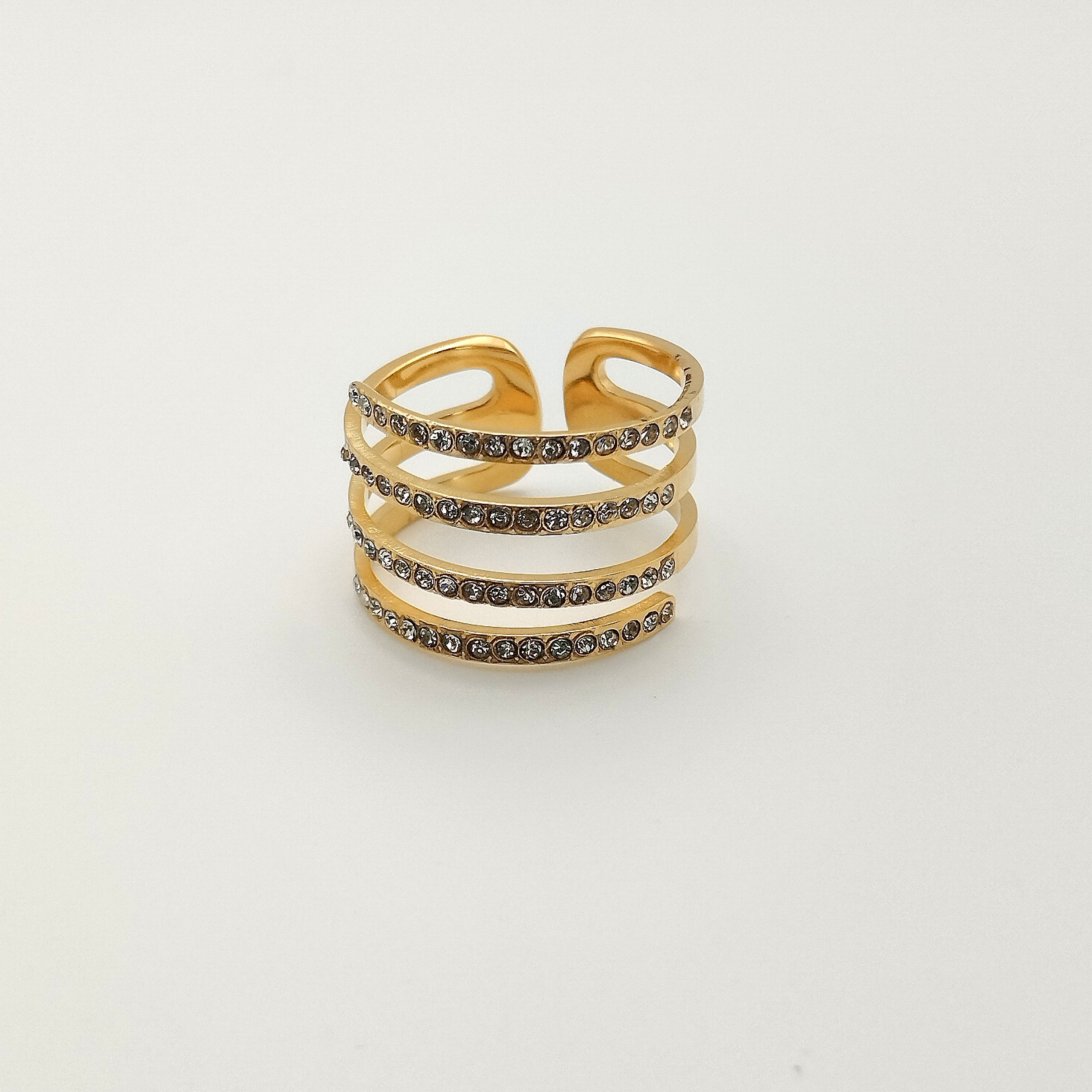 Δαχτυλίδι συμμετρία με διαμαντάκια