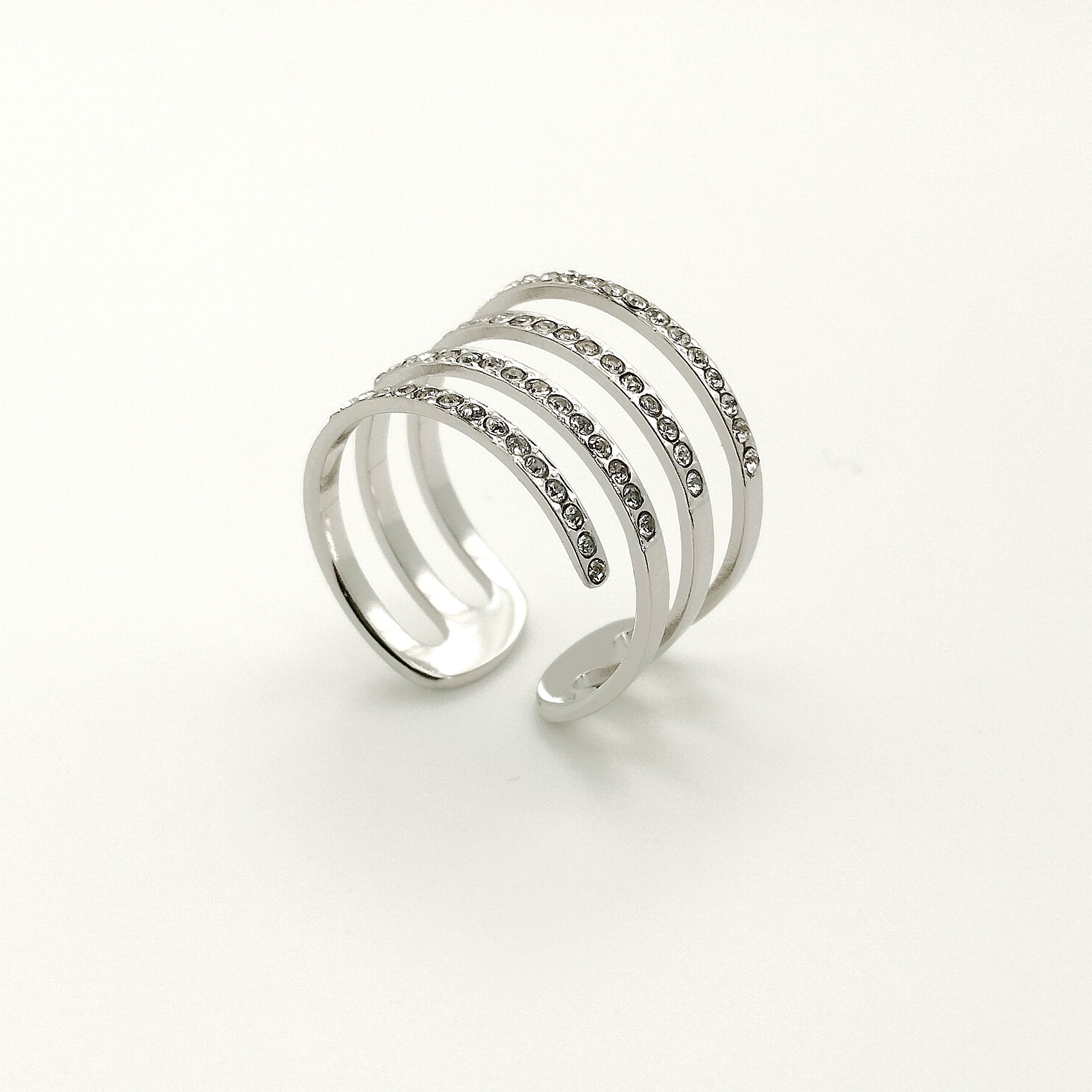 Δαχτυλίδι συμμετρία με διαμαντάκια