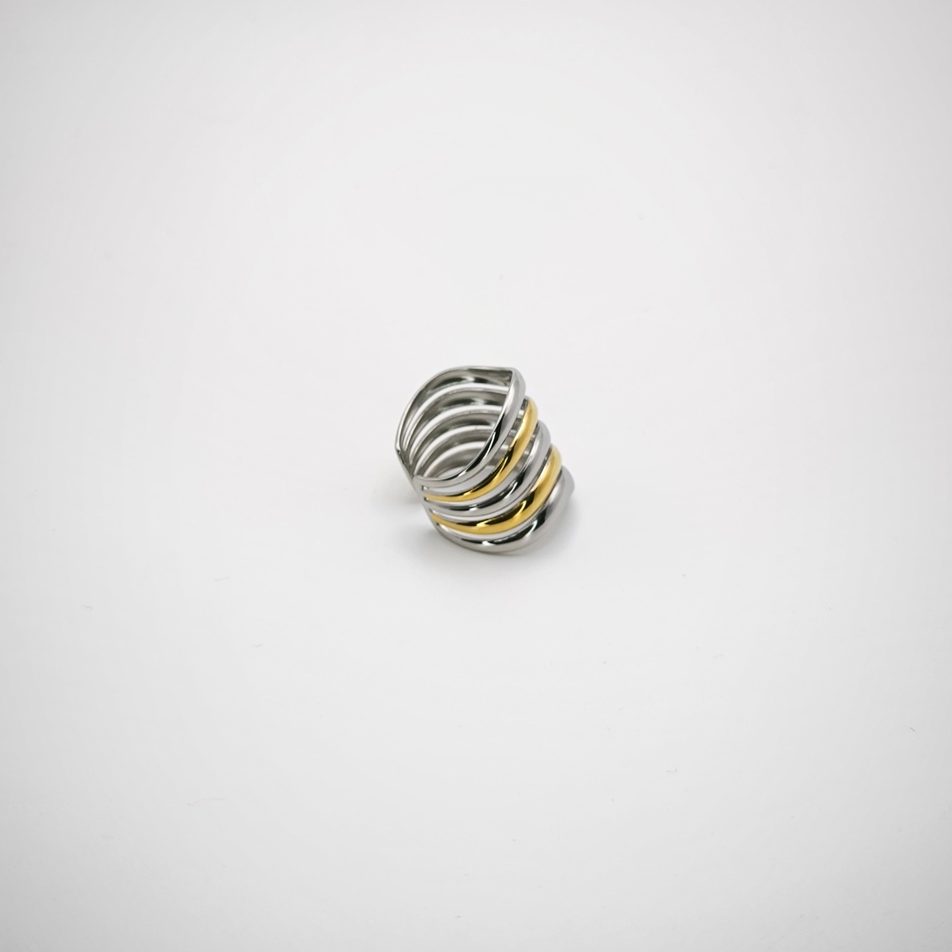 Δαχτυλίδι Δίχρωμο Ασύμμετρο