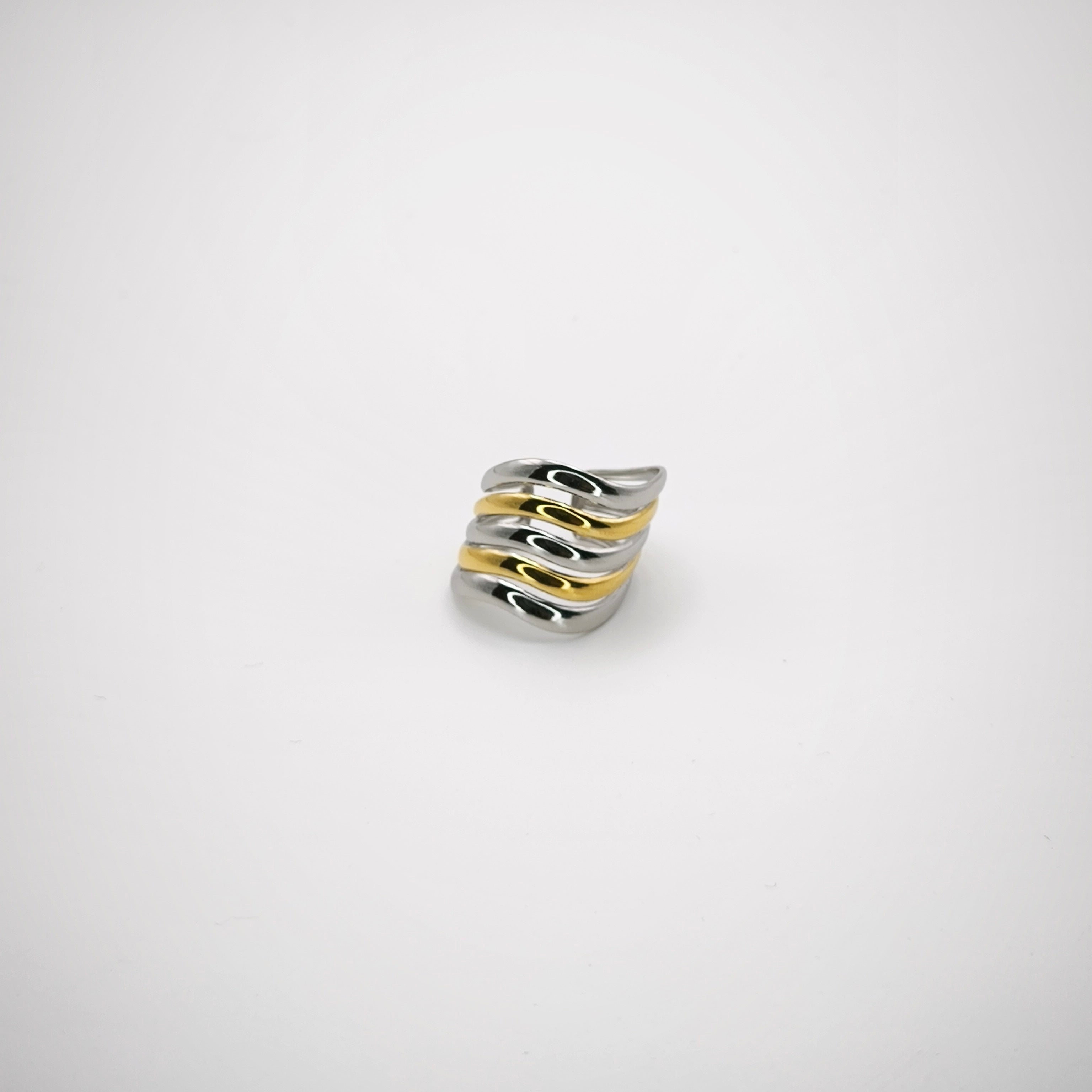 Δαχτυλίδι Δίχρωμο Ασύμμετρο