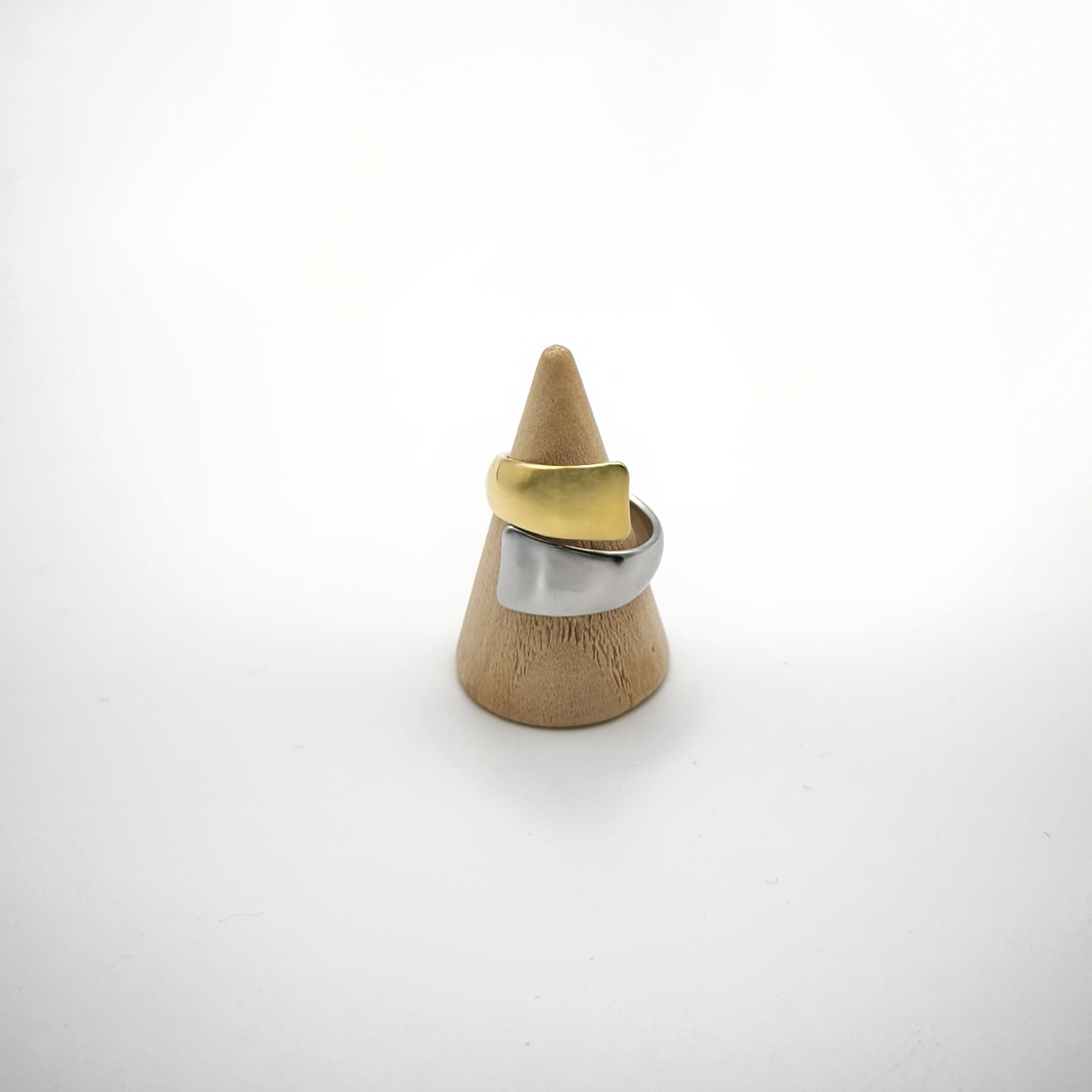 Δαχτυλίδι Διπλό Δίχρωμο