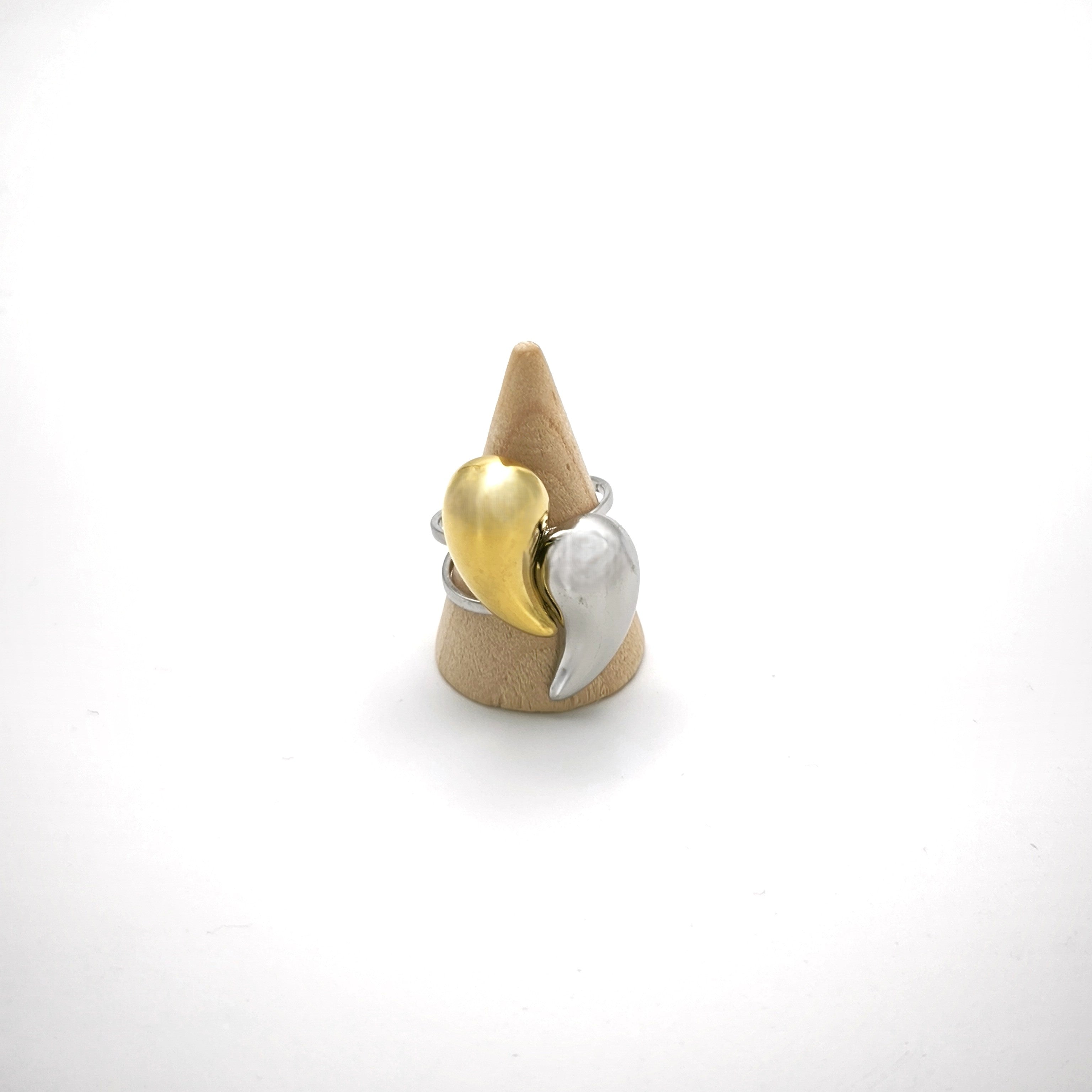 Δαχτυλίδι Δάκρυα Δίχρωμο