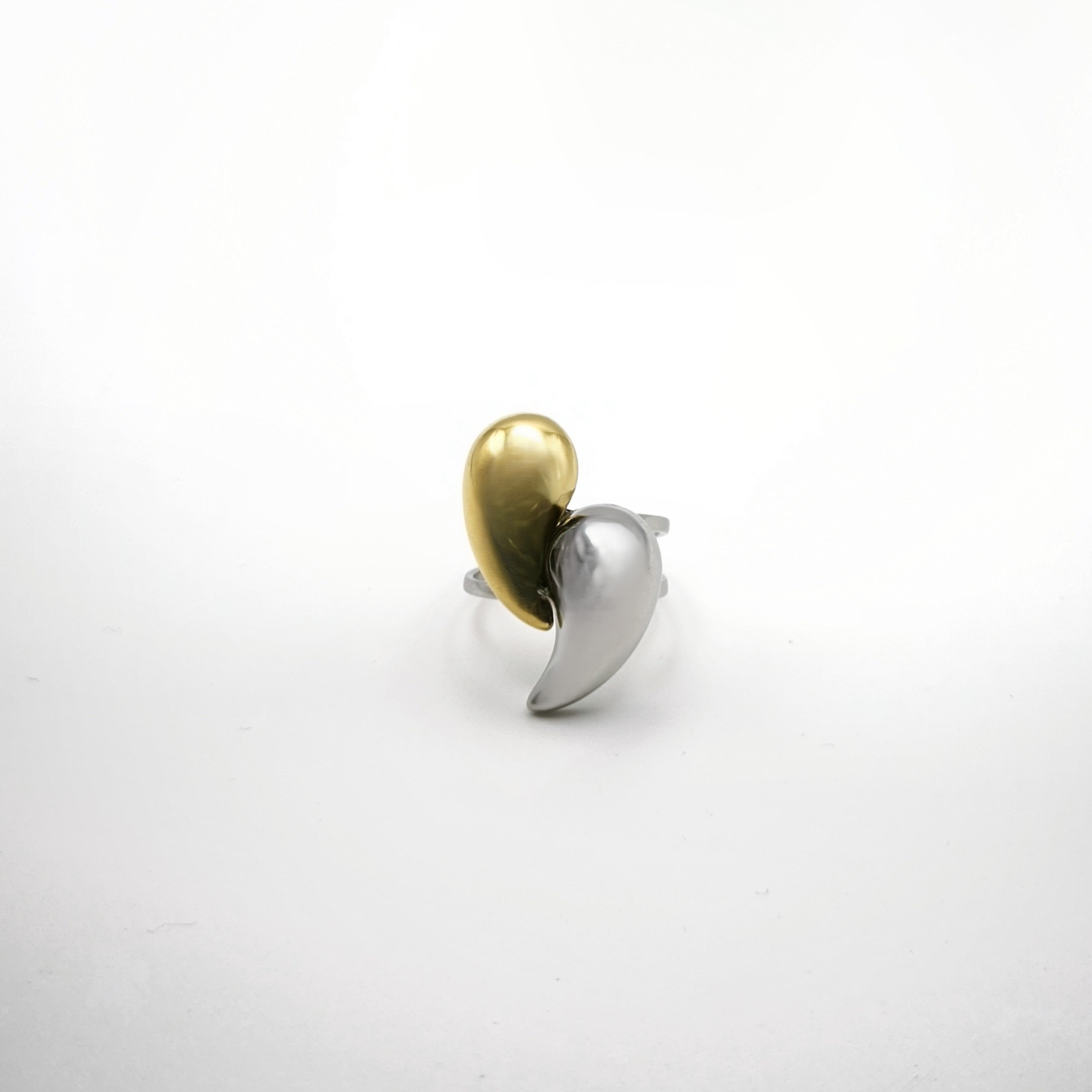 Δαχτυλίδι Δάκρυα Δίχρωμο