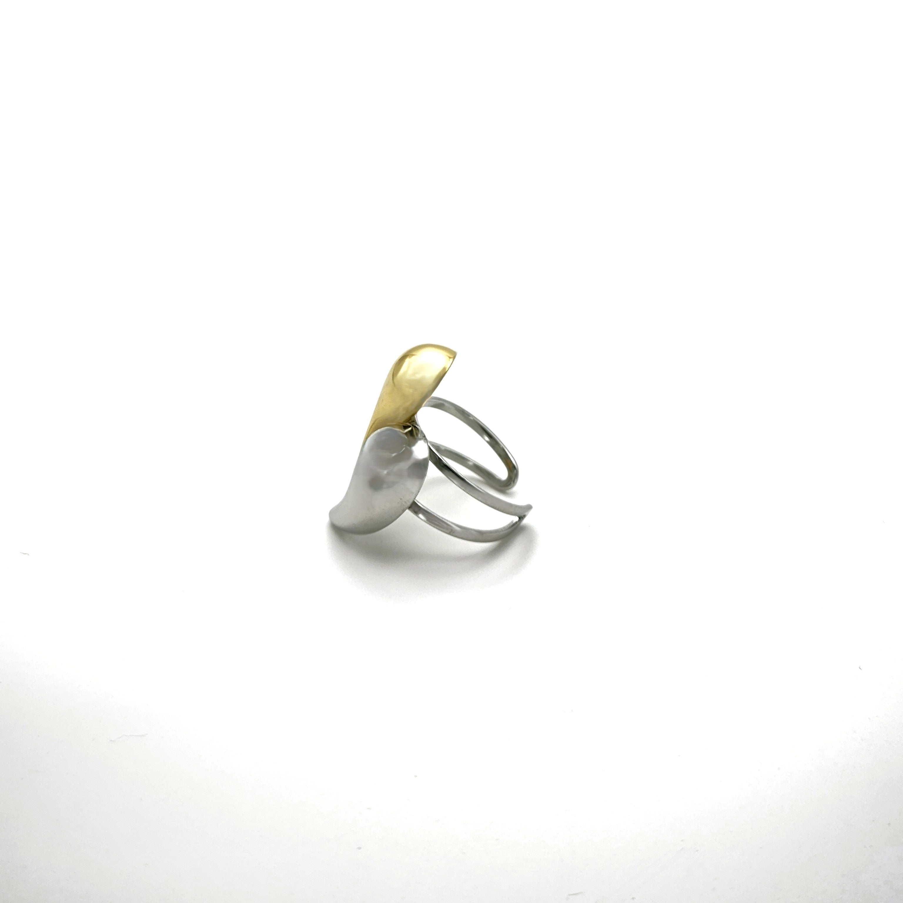 Δαχτυλίδι Δάκρυα Δίχρωμο