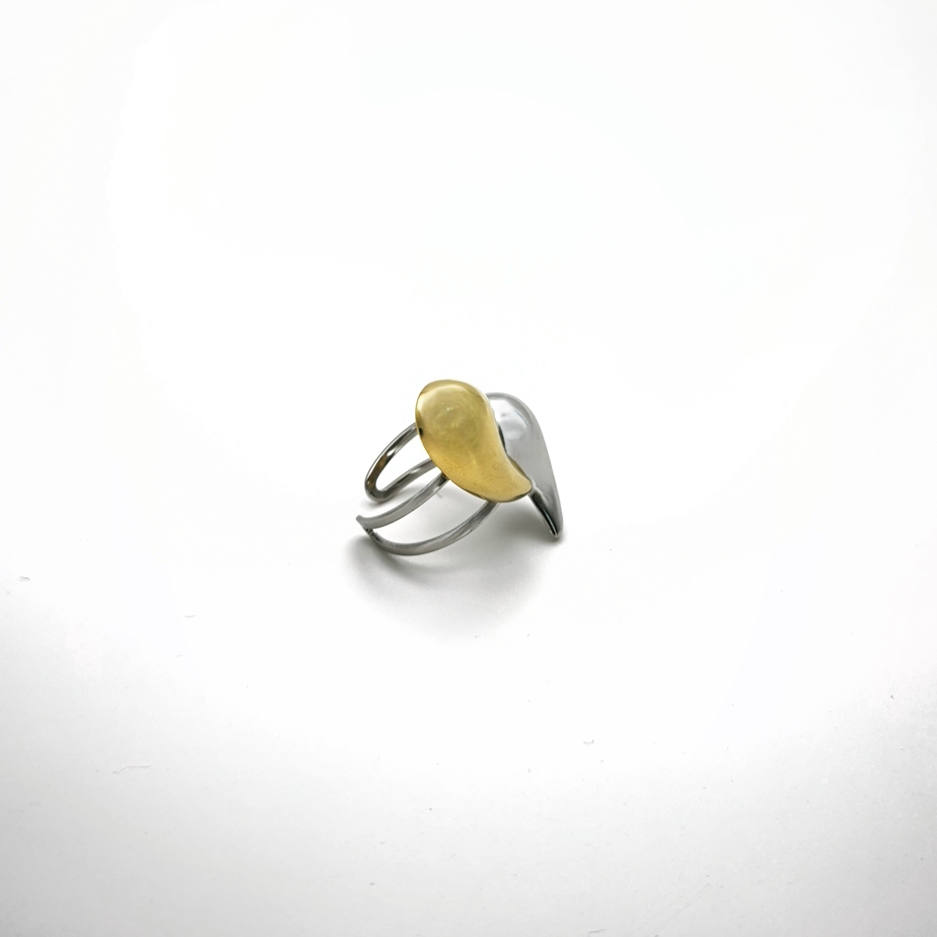 Δαχτυλίδι Δάκρυα Δίχρωμο