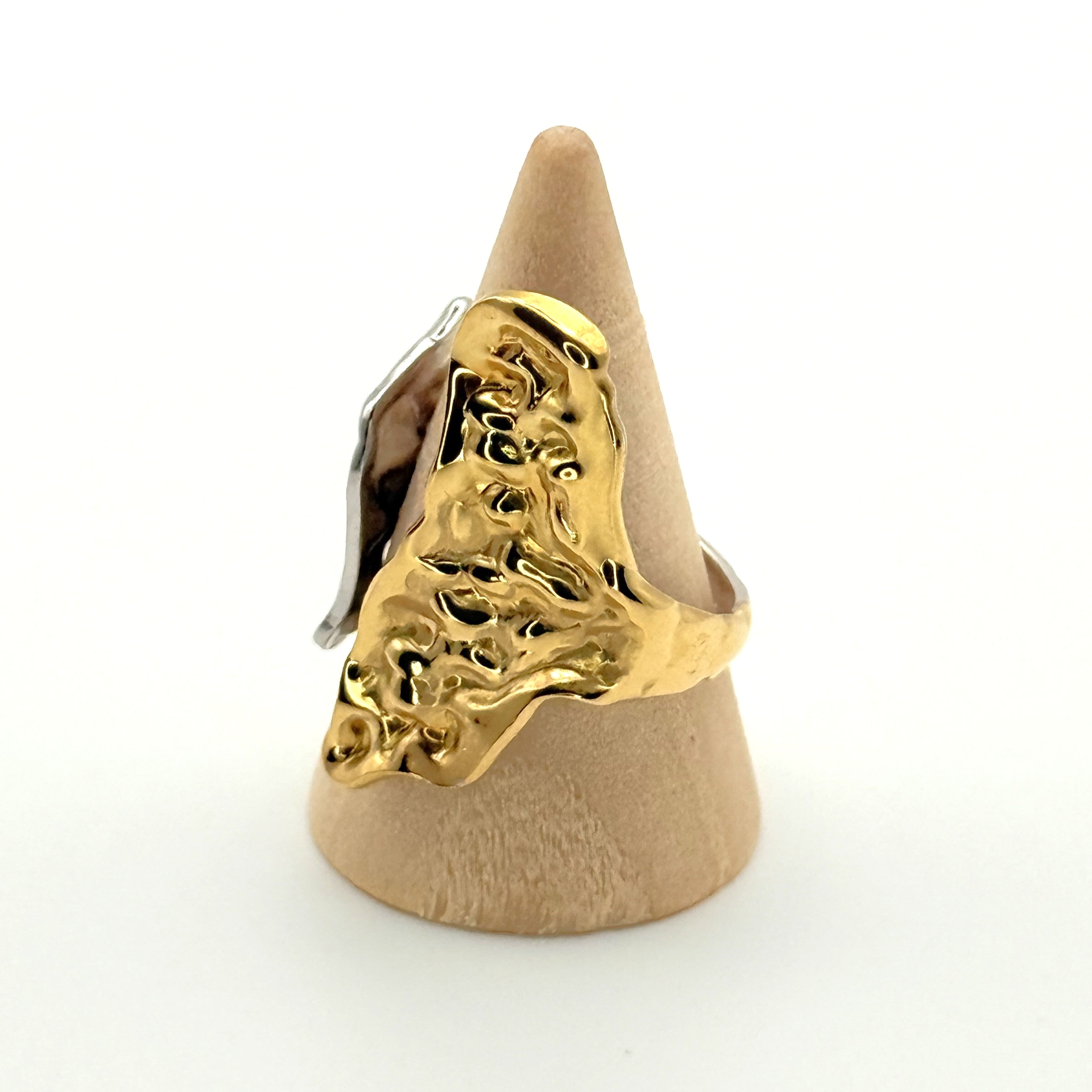 Δαχτυλίδι Ατσάλινο Δίχρωμο