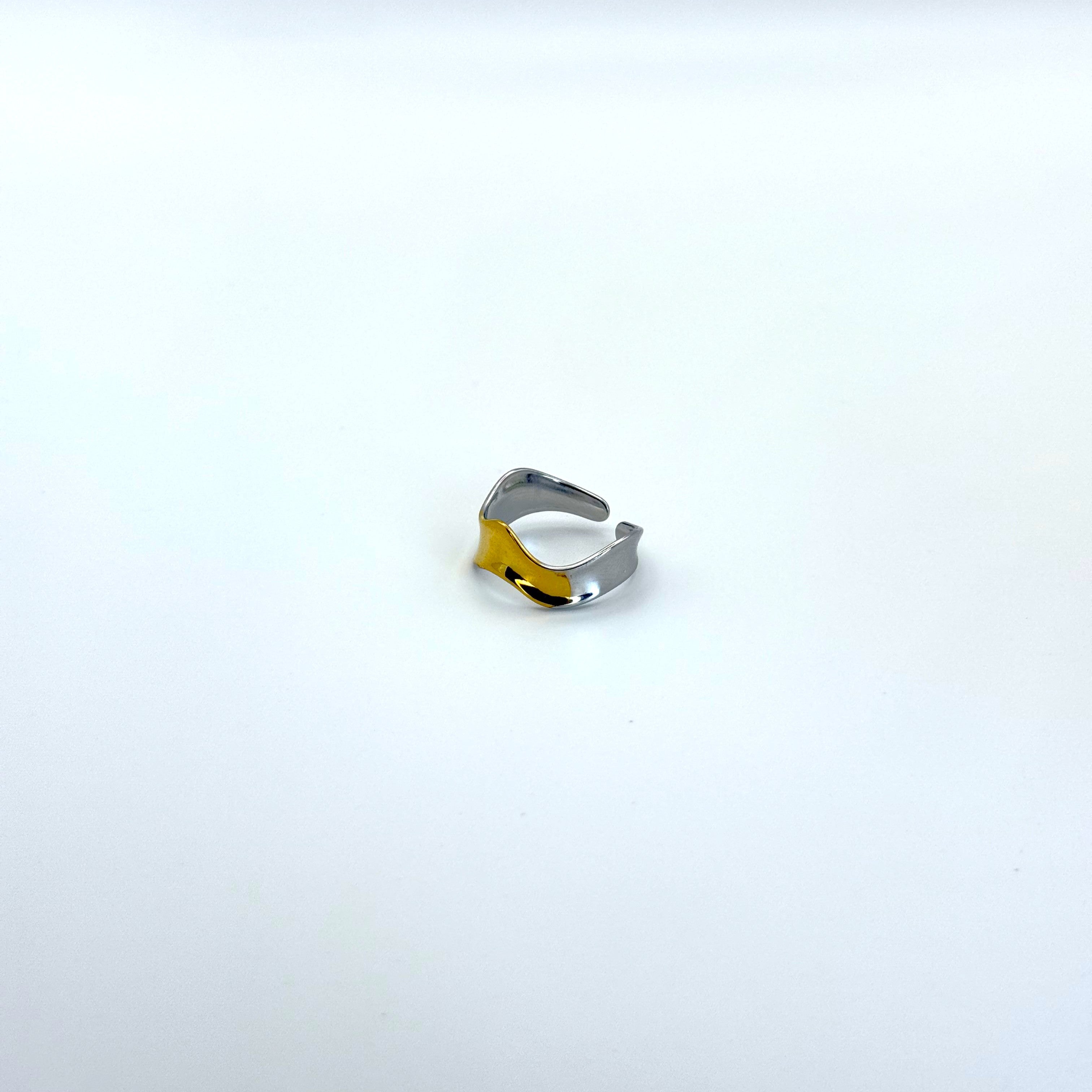 Δαχτυλίδι Ατσάλινο Μικρό Δίχρωμο