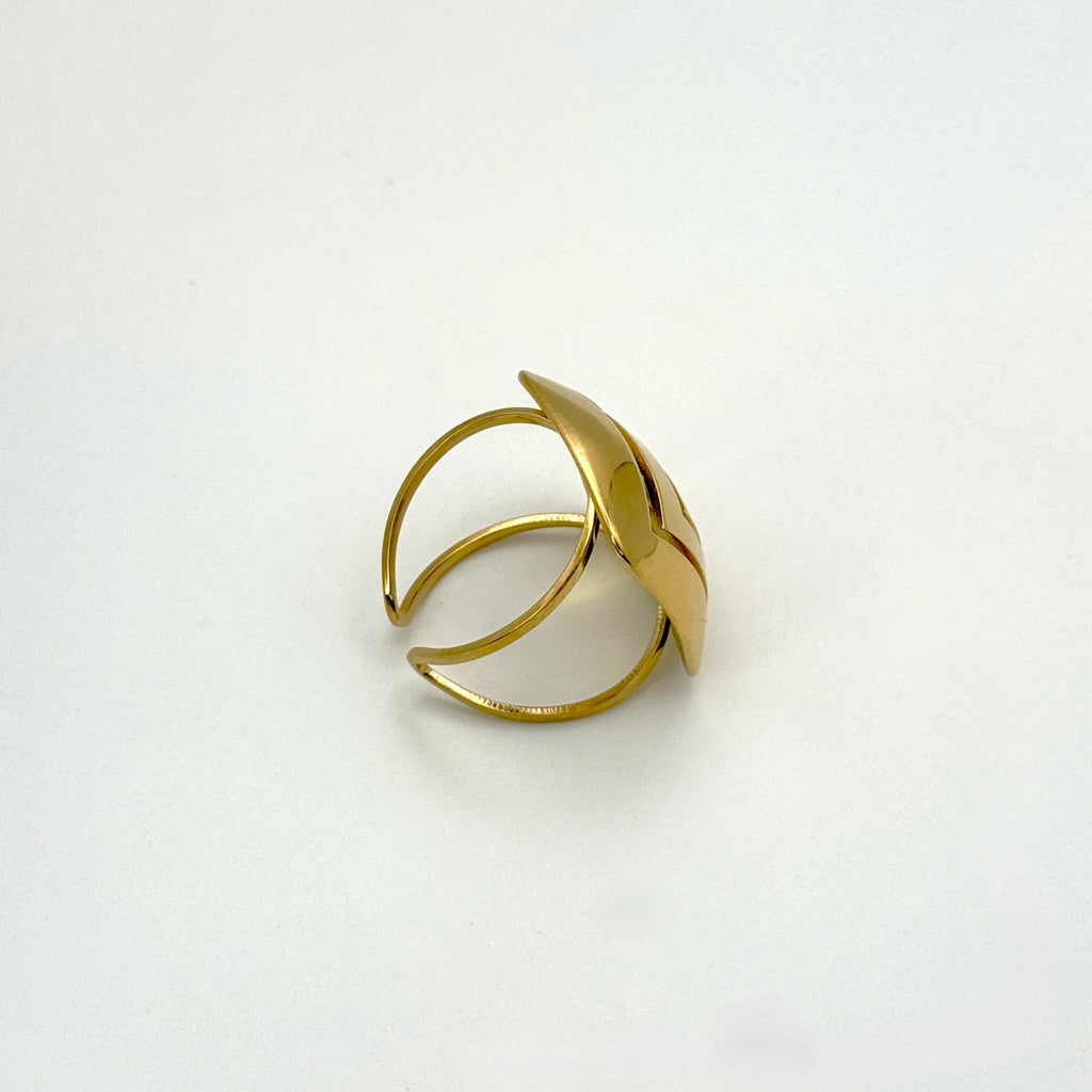 Δαχτυλίδι Ατσάλινο Φαρδύ Γεωμετρικό Σχέδιο