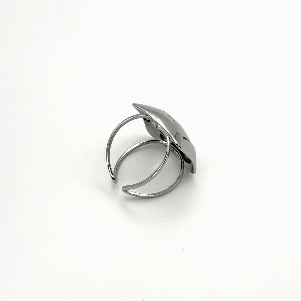 Δαχτυλίδι Ατσάλινο Φαρδύ Γεωμετρικό Σχέδιο